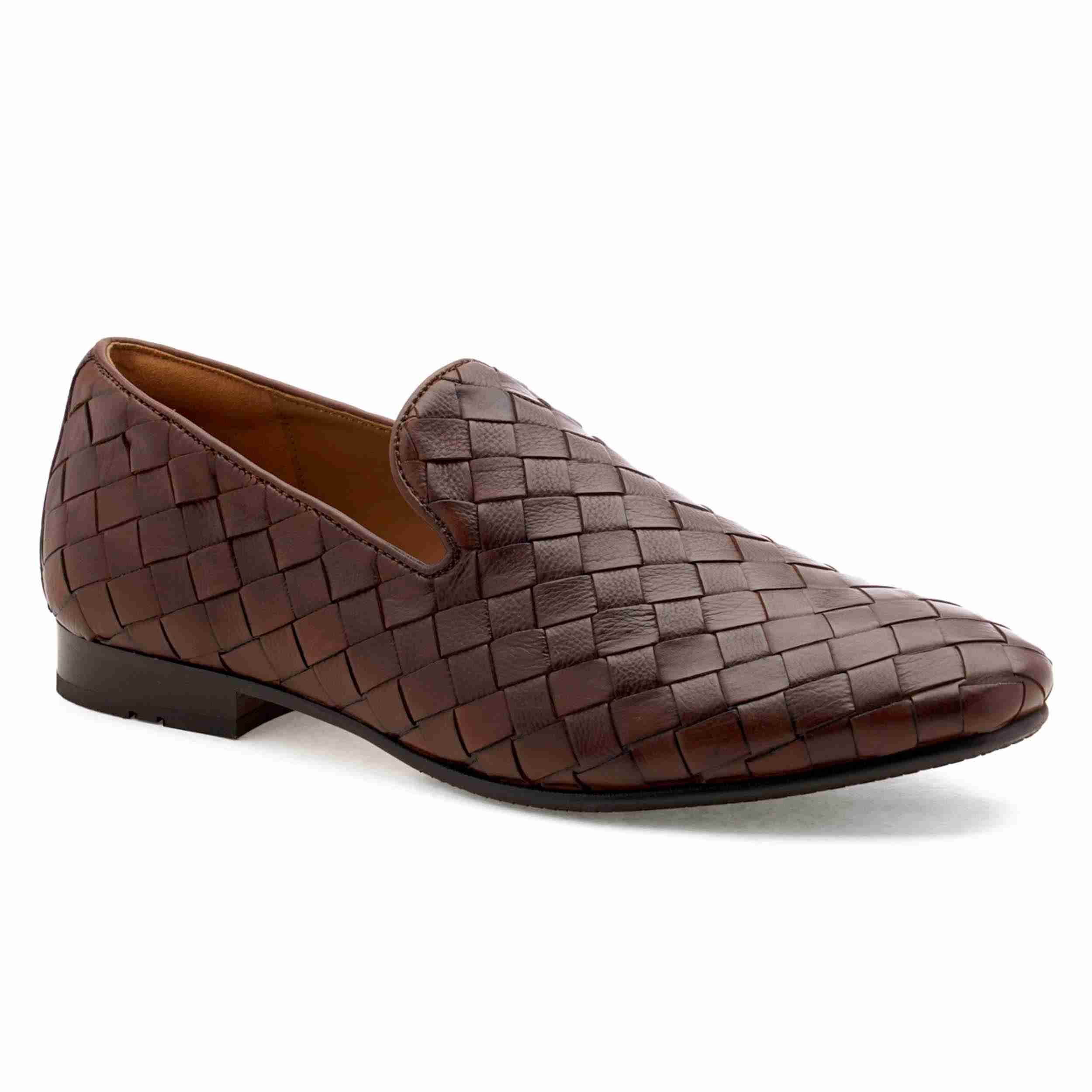 The Cusko Tan Men Woven Occasion Slip-On Ruosh