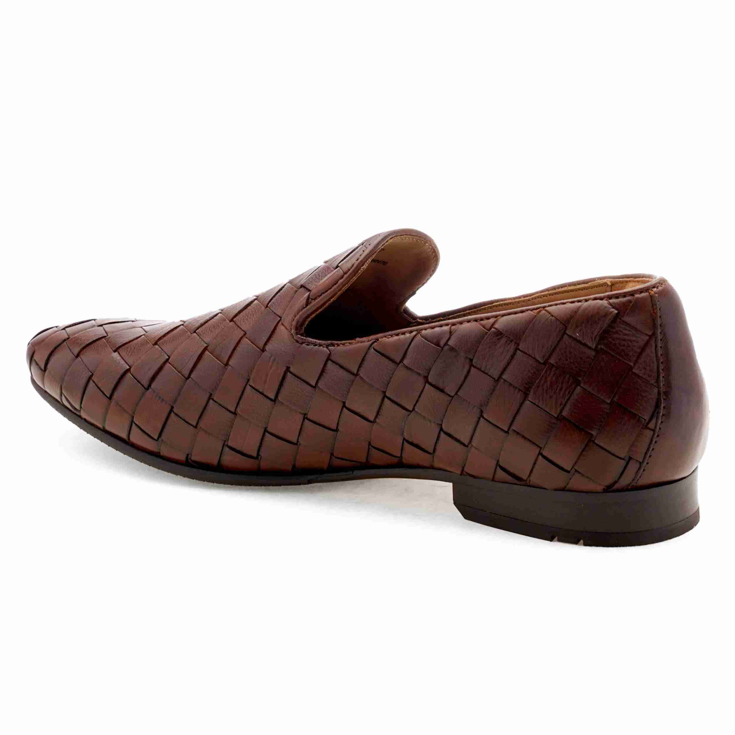The Cusko Tan Men Woven Occasion Slip-On Ruosh