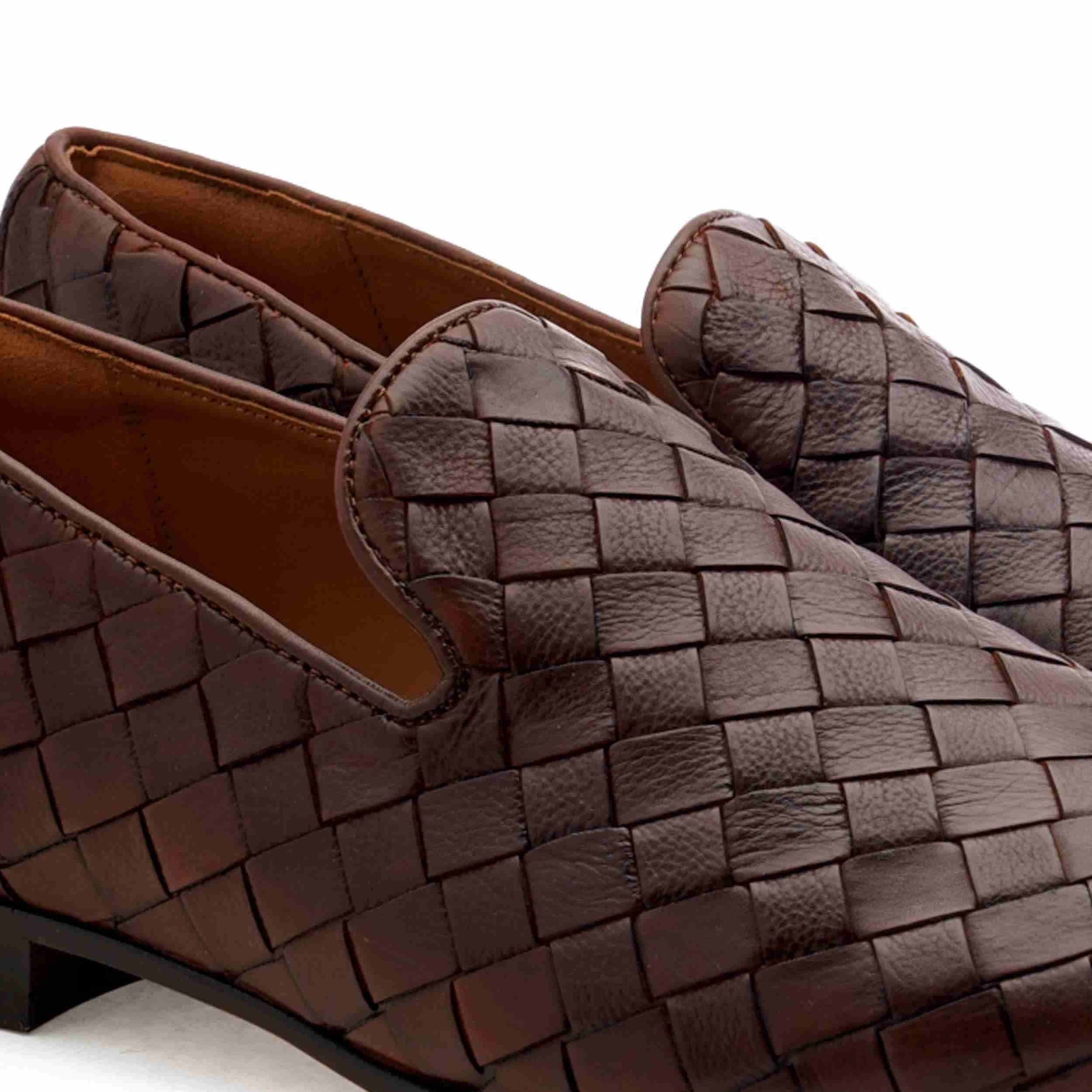 The Cusko Tan Men Woven Occasion Slip-On Ruosh