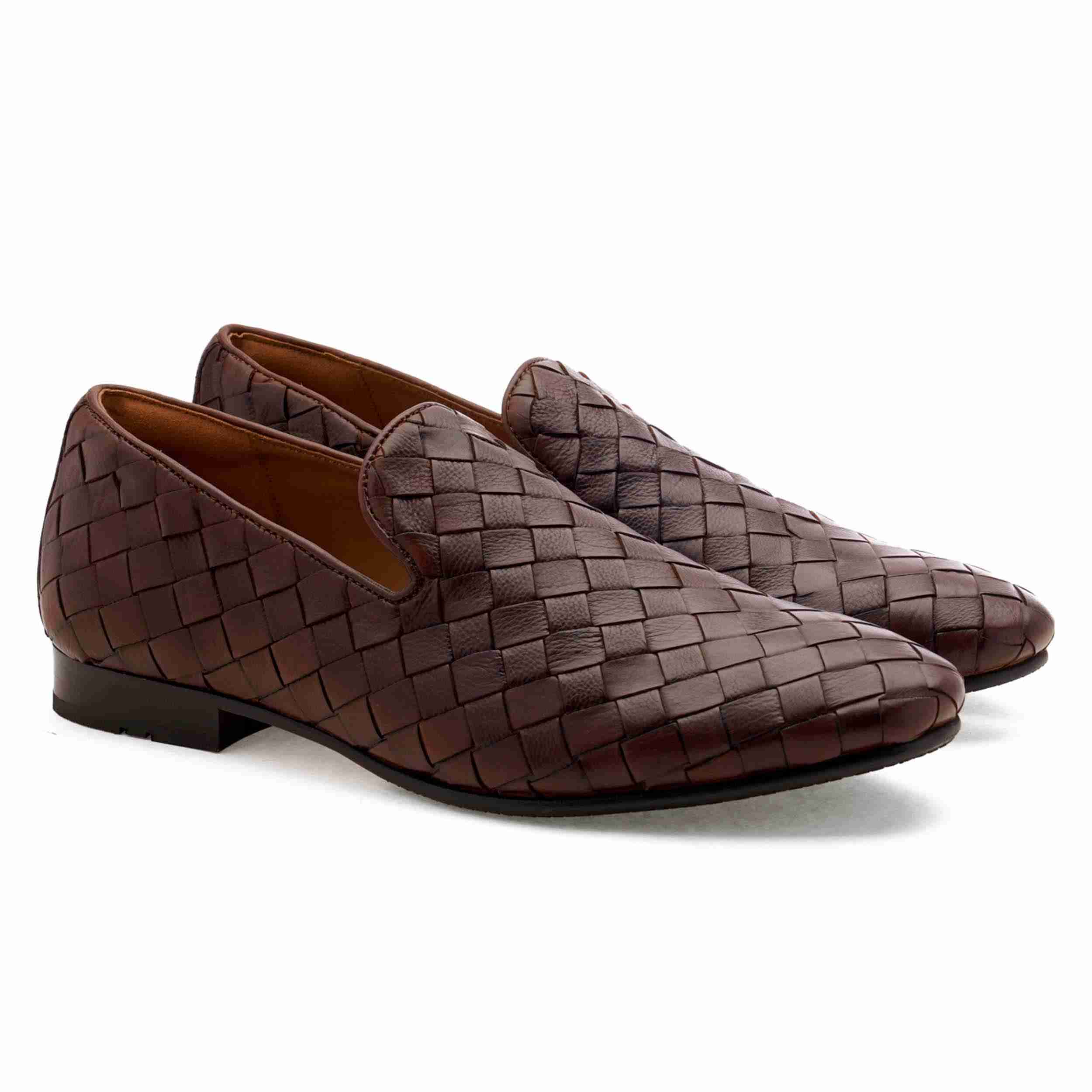 The Cusko Tan Men Woven Occasion Slip-On Ruosh