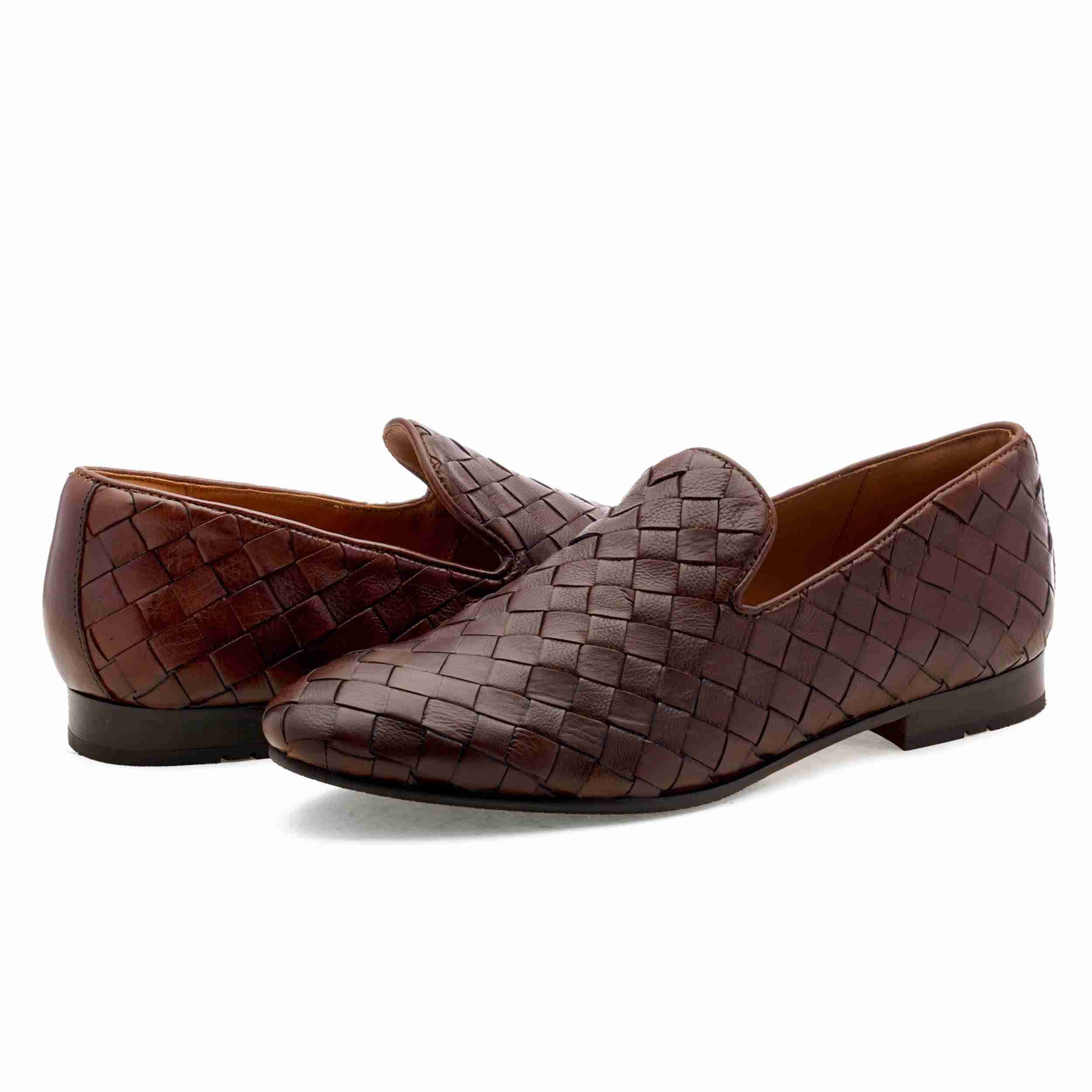 The Cusko Tan Men Woven Occasion Slip-On Ruosh