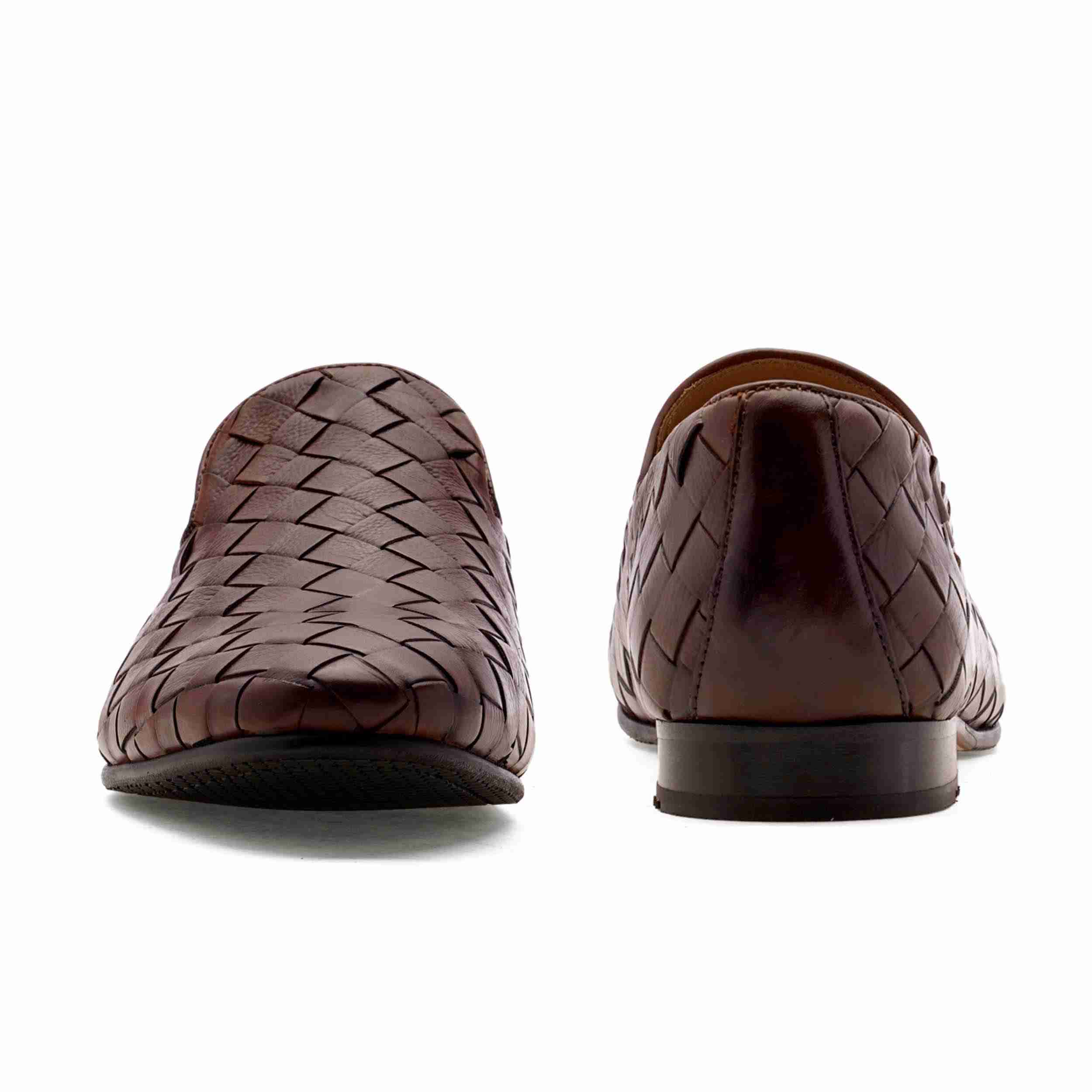 The Cusko Tan Men Woven Occasion Slip-On Ruosh