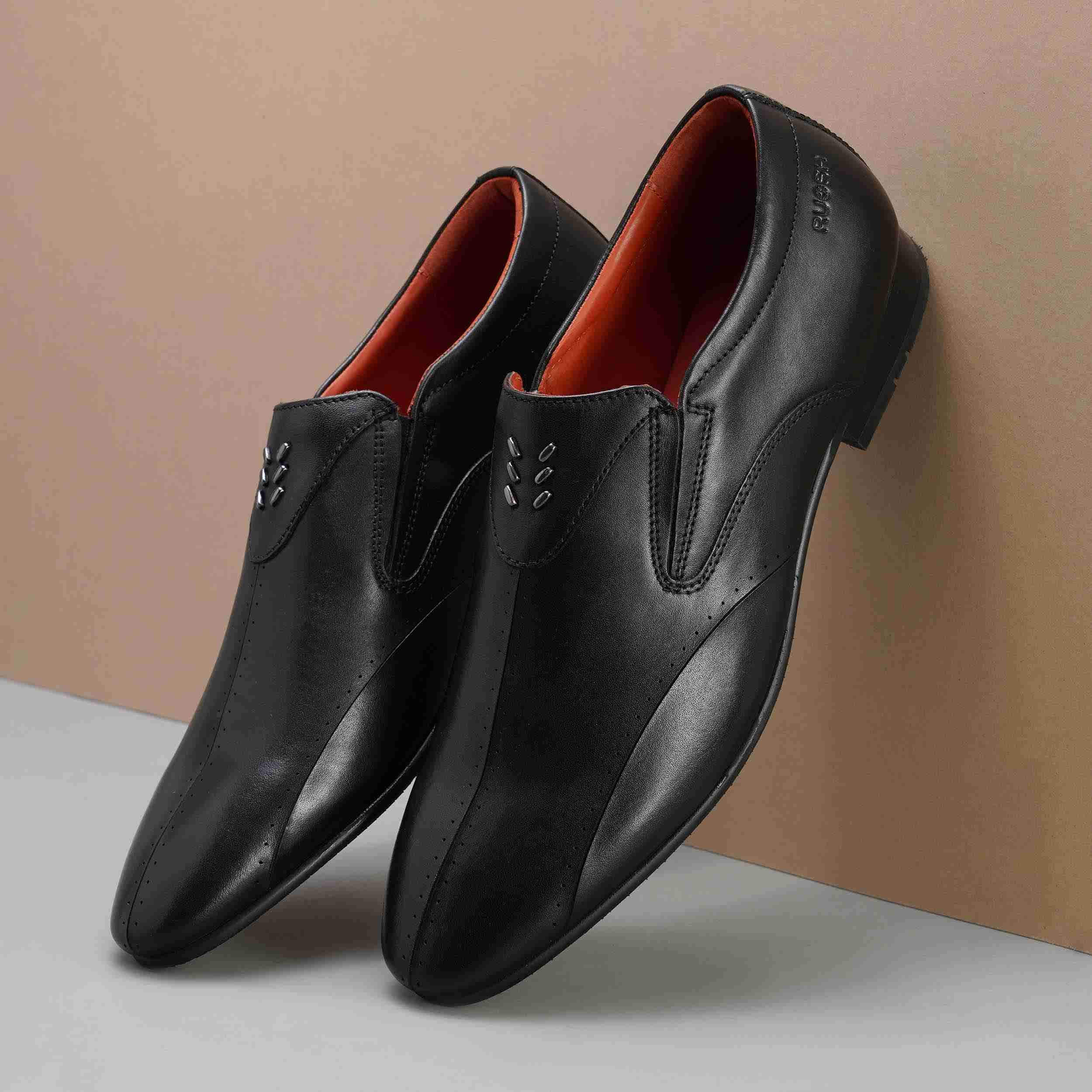 The Tera Ruosh Men Black Occasion Slip-On