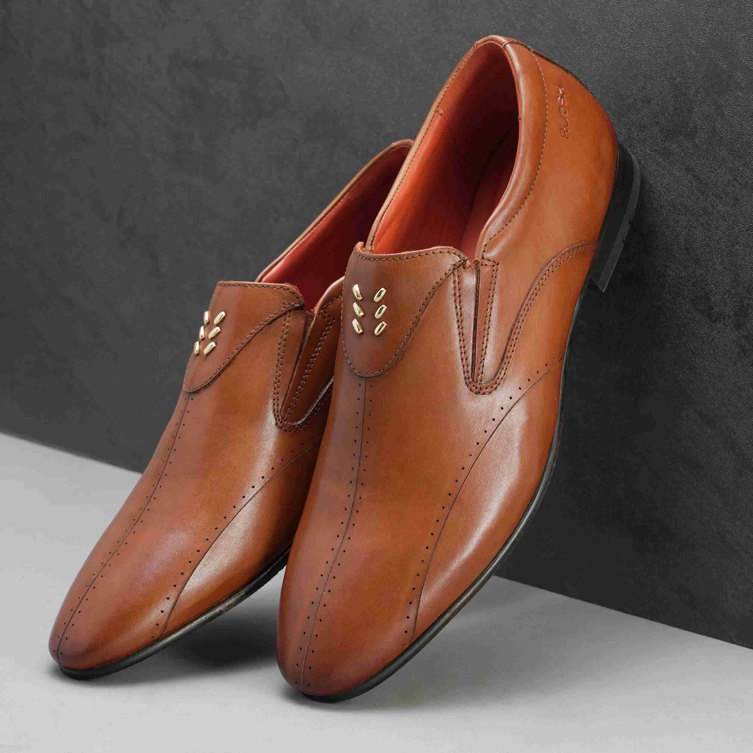 The Tera Ruosh Men Tan Occasion Slip-On