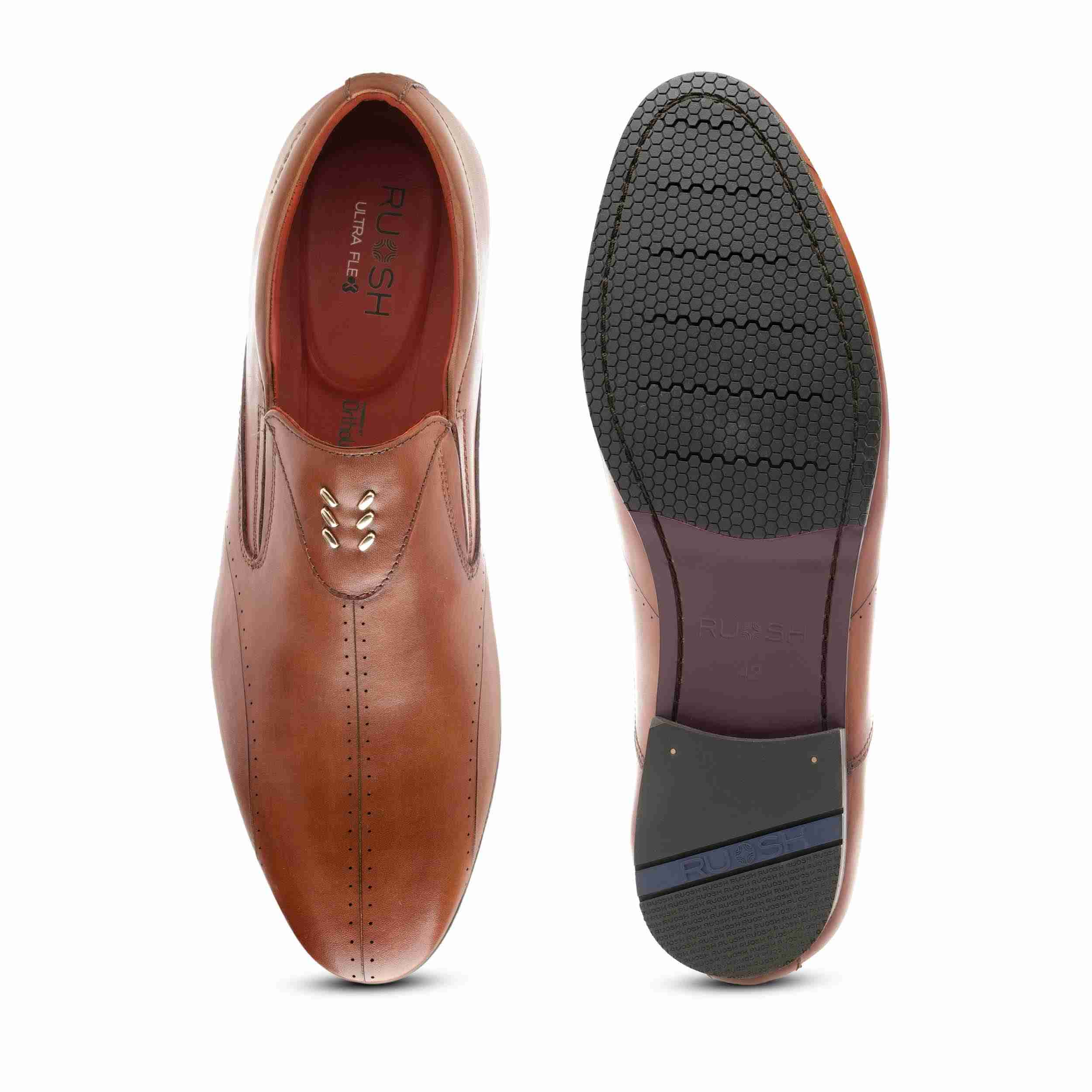 The Tera Ruosh Men Tan Occasion Slip-On