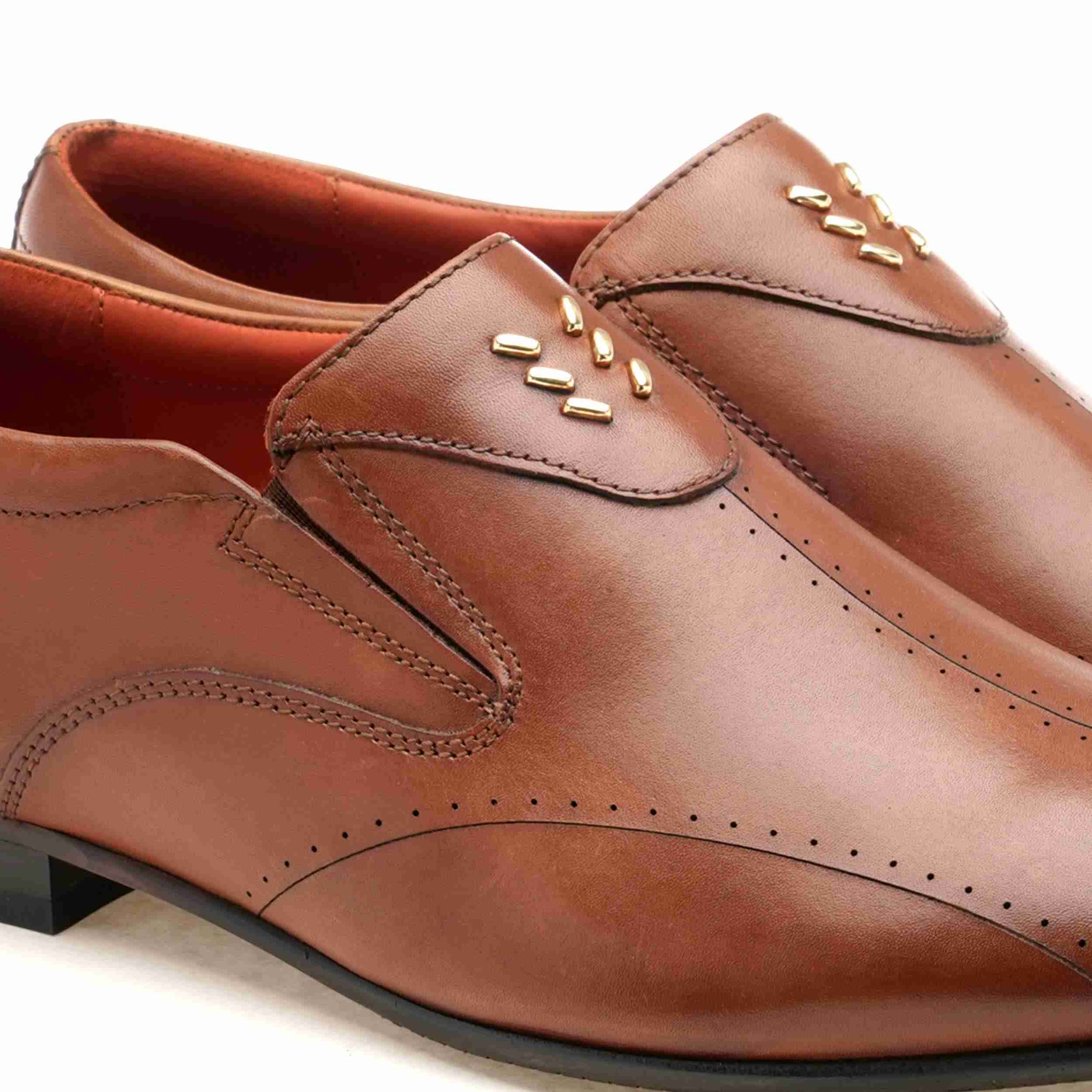 The Tera Ruosh Men Tan Occasion Slip-On