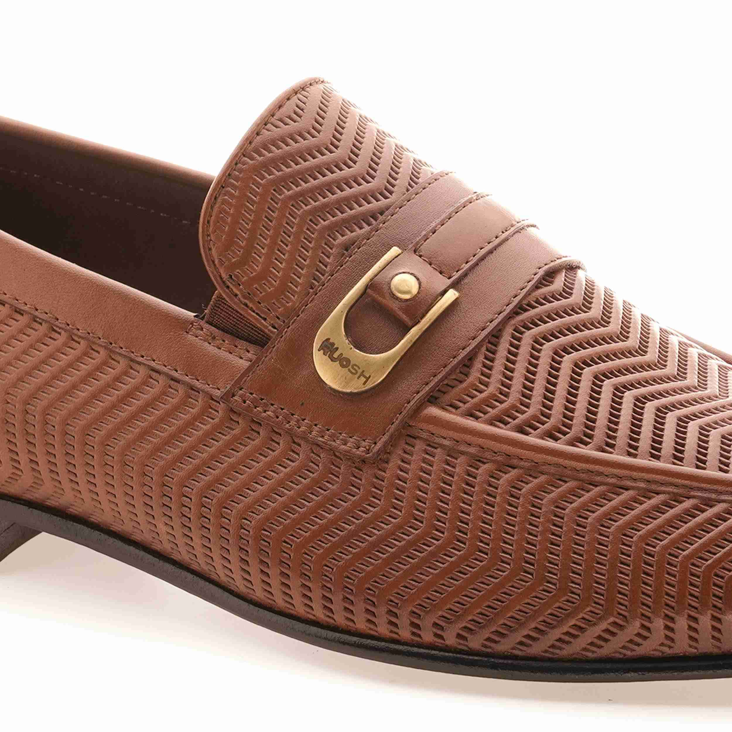 The Duke Tan Men Occasion Textured Slip On Ruosh