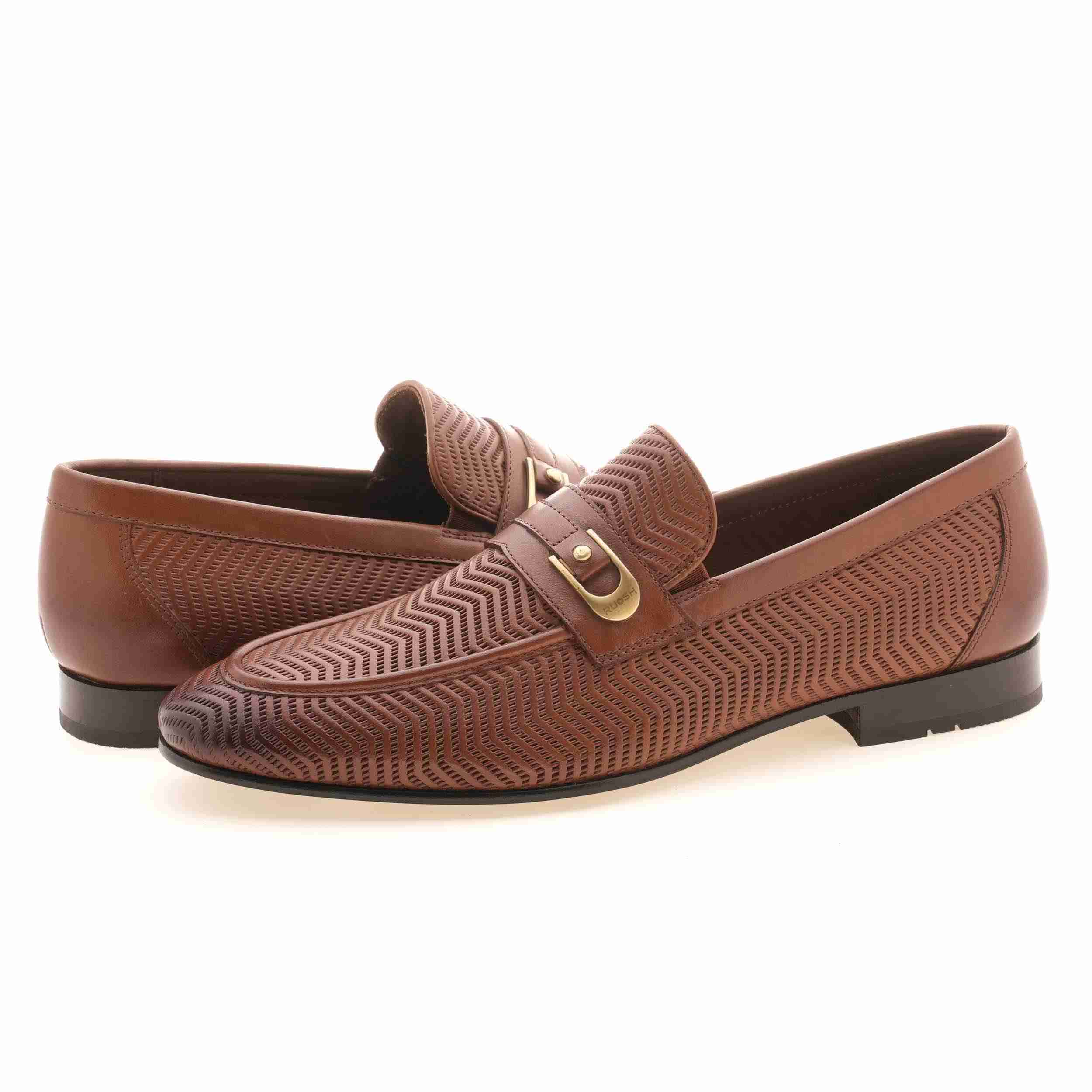 The Duke Tan Men Occasion Textured Slip On Ruosh