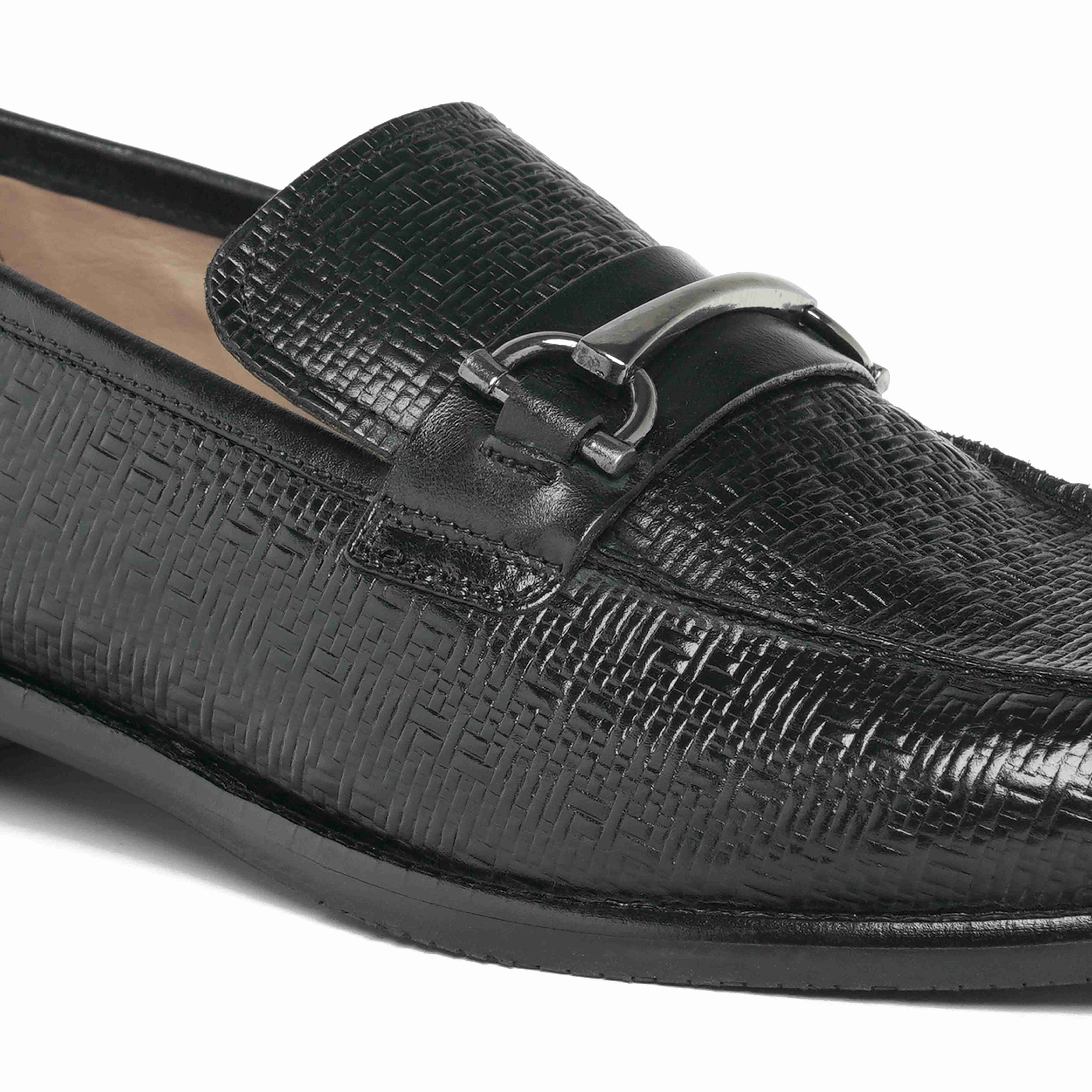 The Battia Ruosh Men Black Formal Slip-On