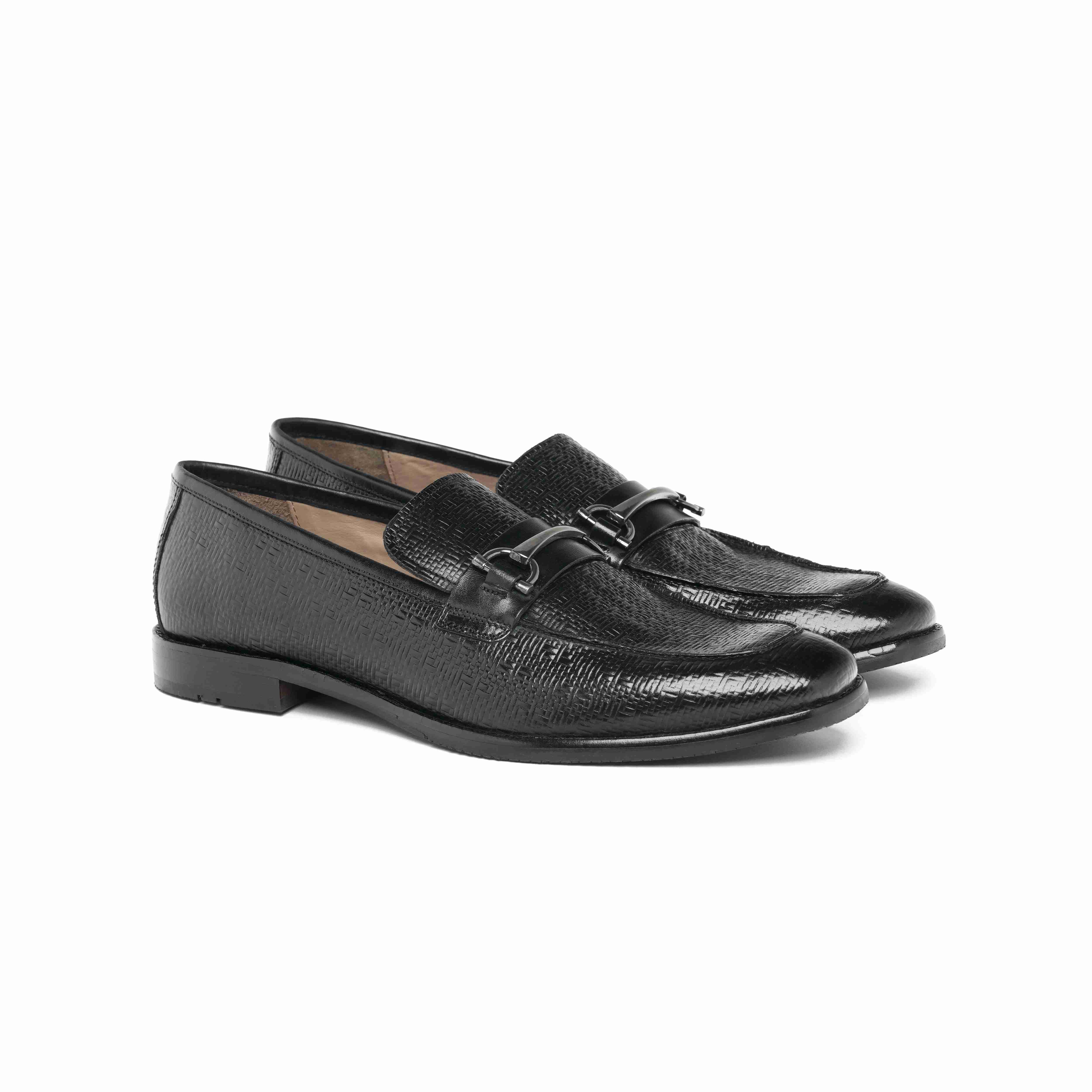 The Battia Ruosh Men Black Formal Slip-On