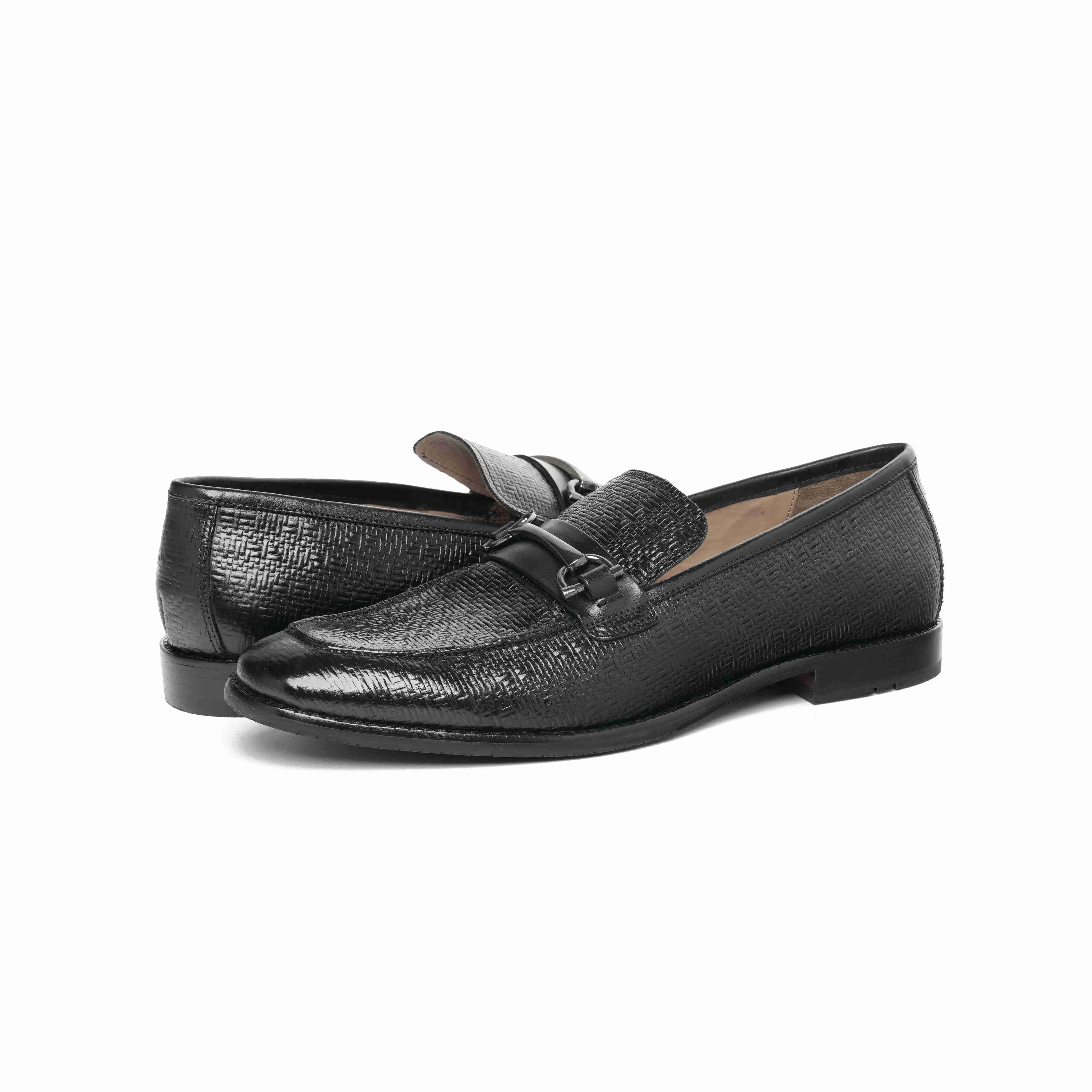 The Battia Ruosh Men Black Formal Slip-On