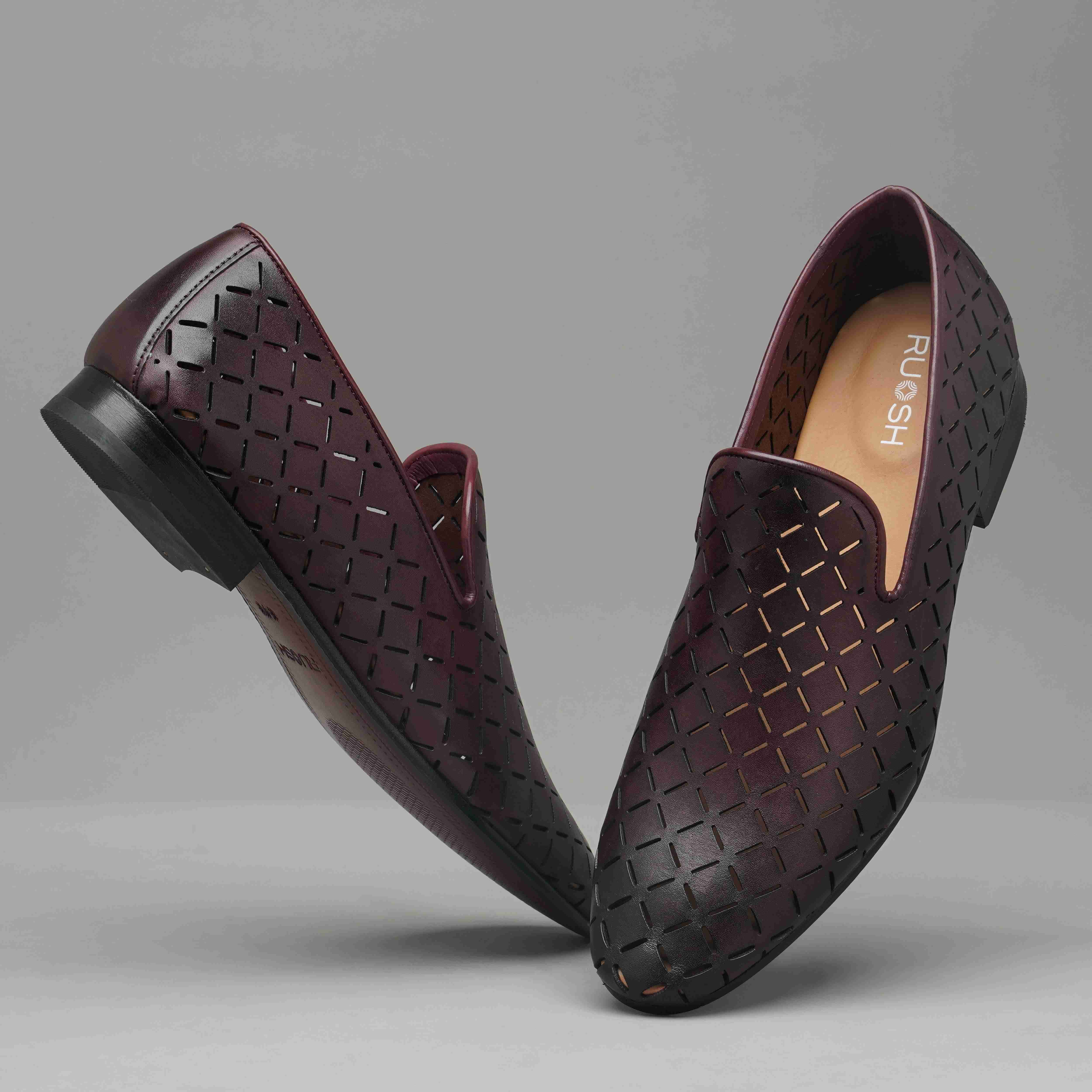 The Kotan Ruosh Men Burgundy Occasion Slip-On
