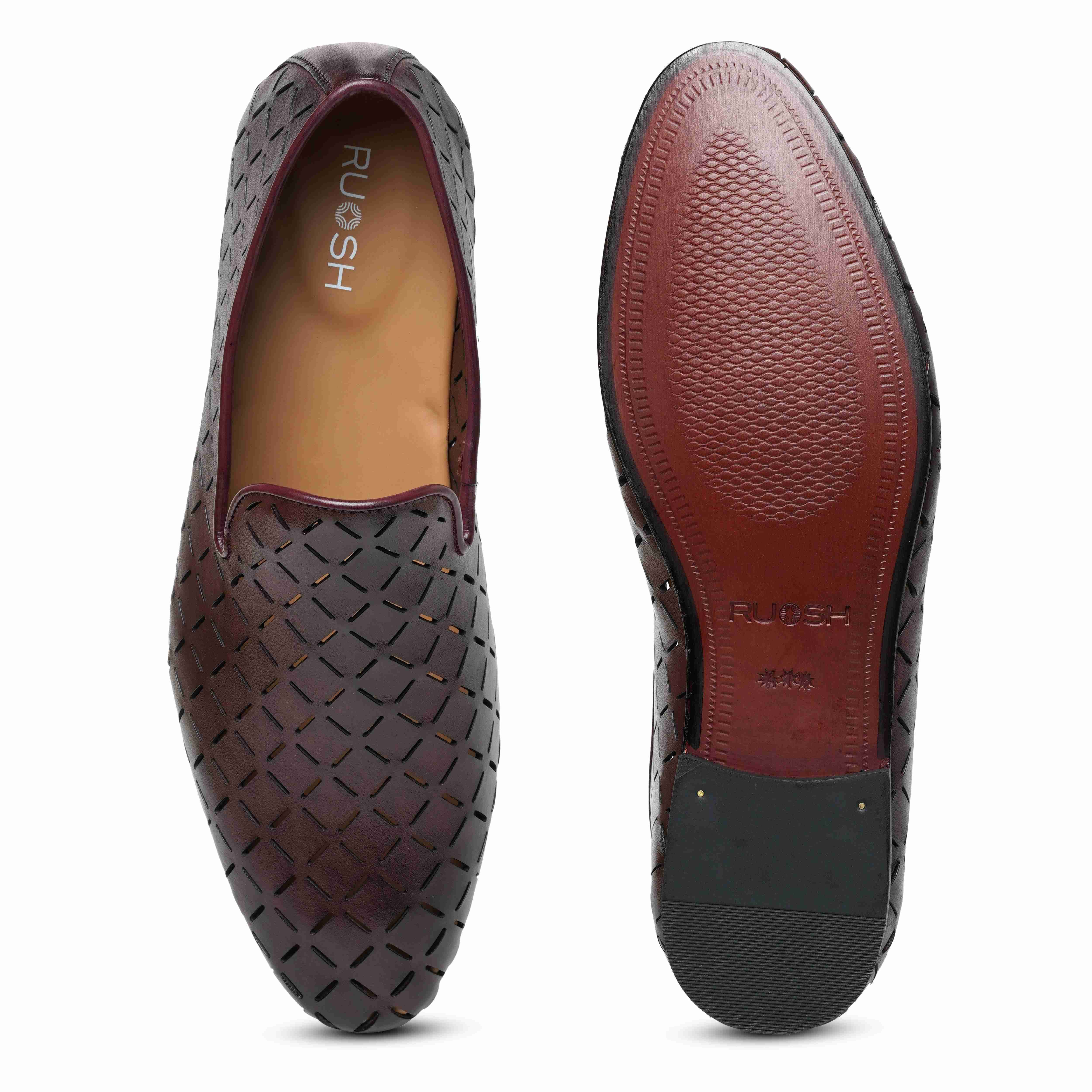 The Kotan Ruosh Men Burgundy Occasion Slip-On