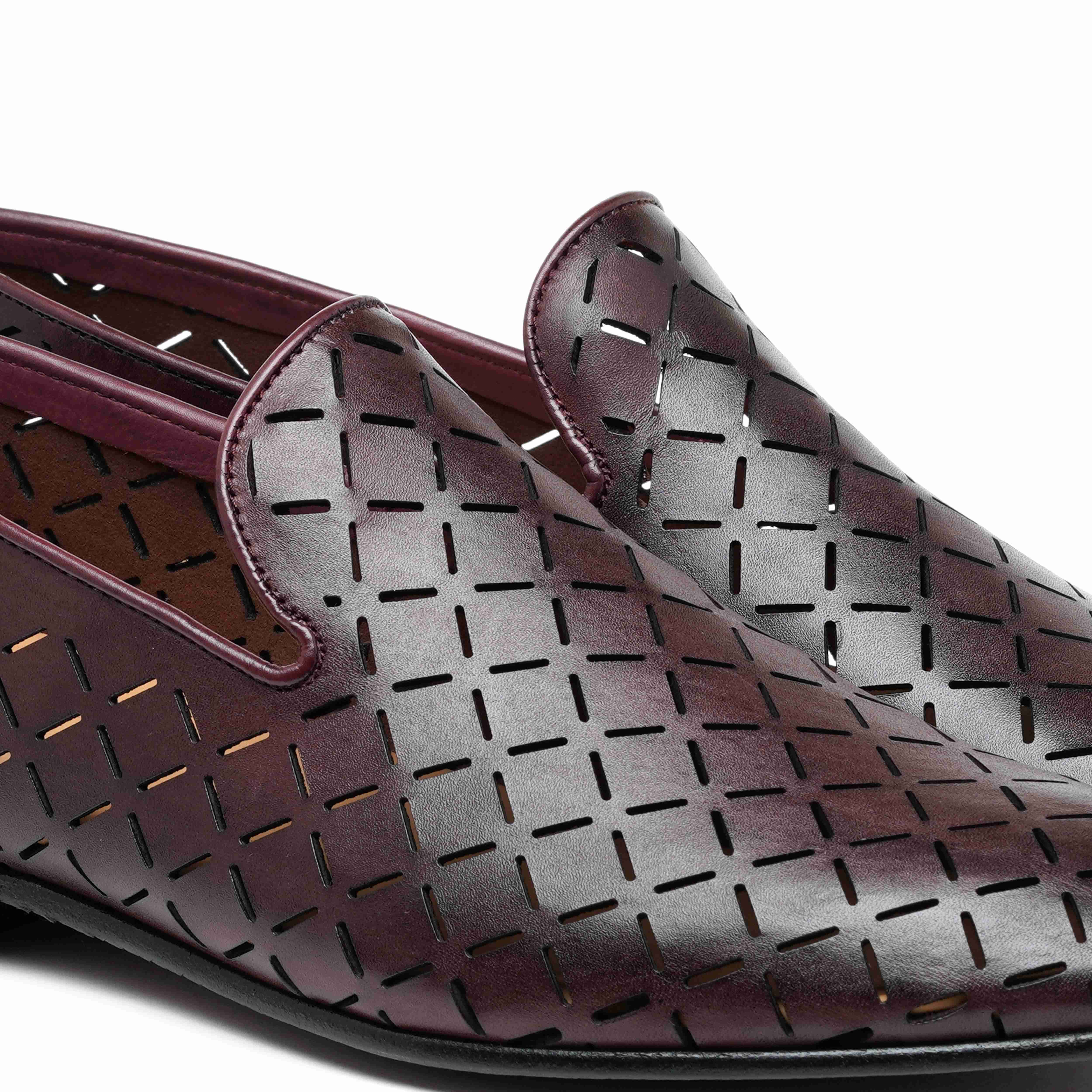 The Kotan Ruosh Men Burgundy Occasion Slip-On