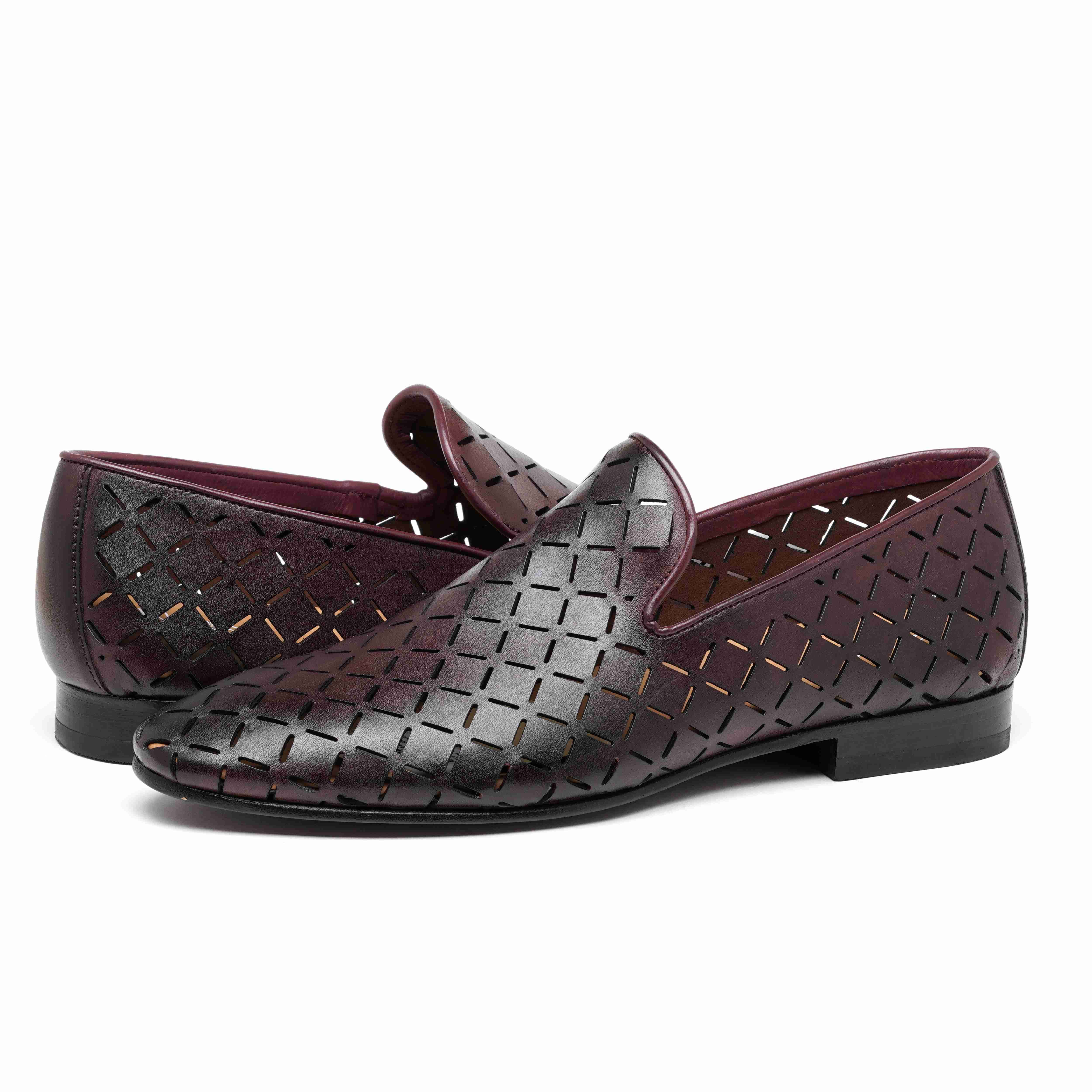 The Kotan Ruosh Men Burgundy Occasion Slip-On