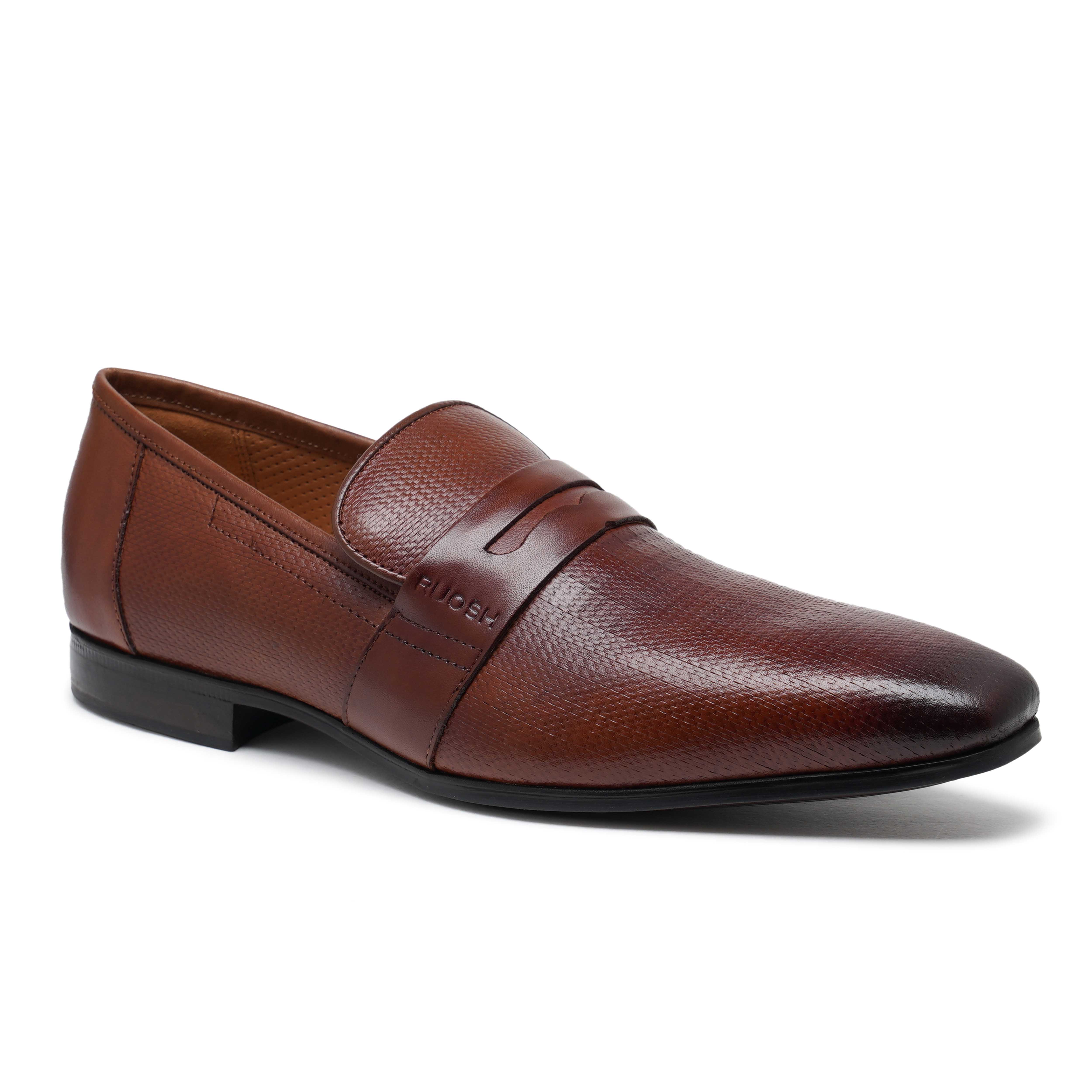 The King Ruosh Men Tan Formal Penny Loafer