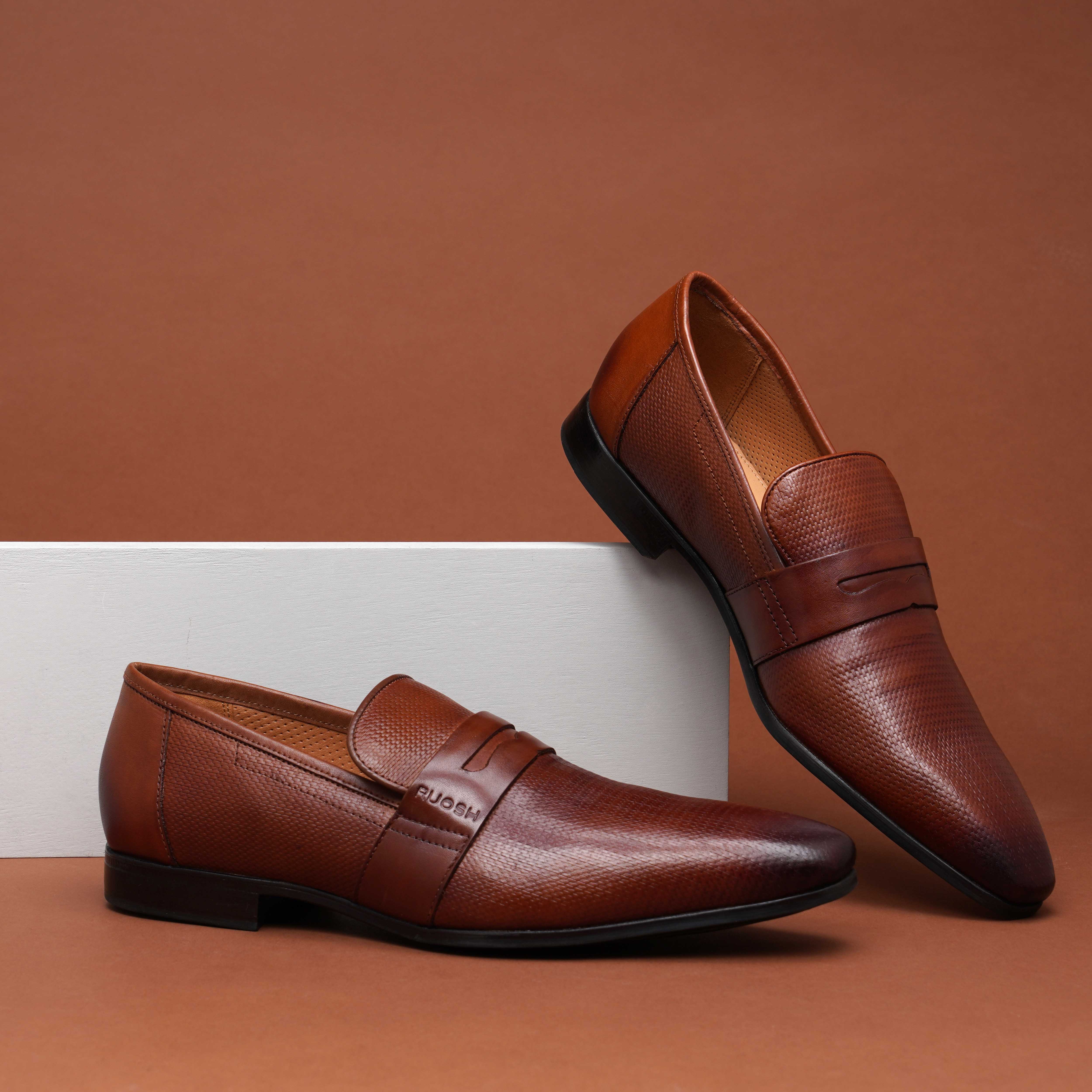 The King Ruosh Men Tan Formal Penny Loafer