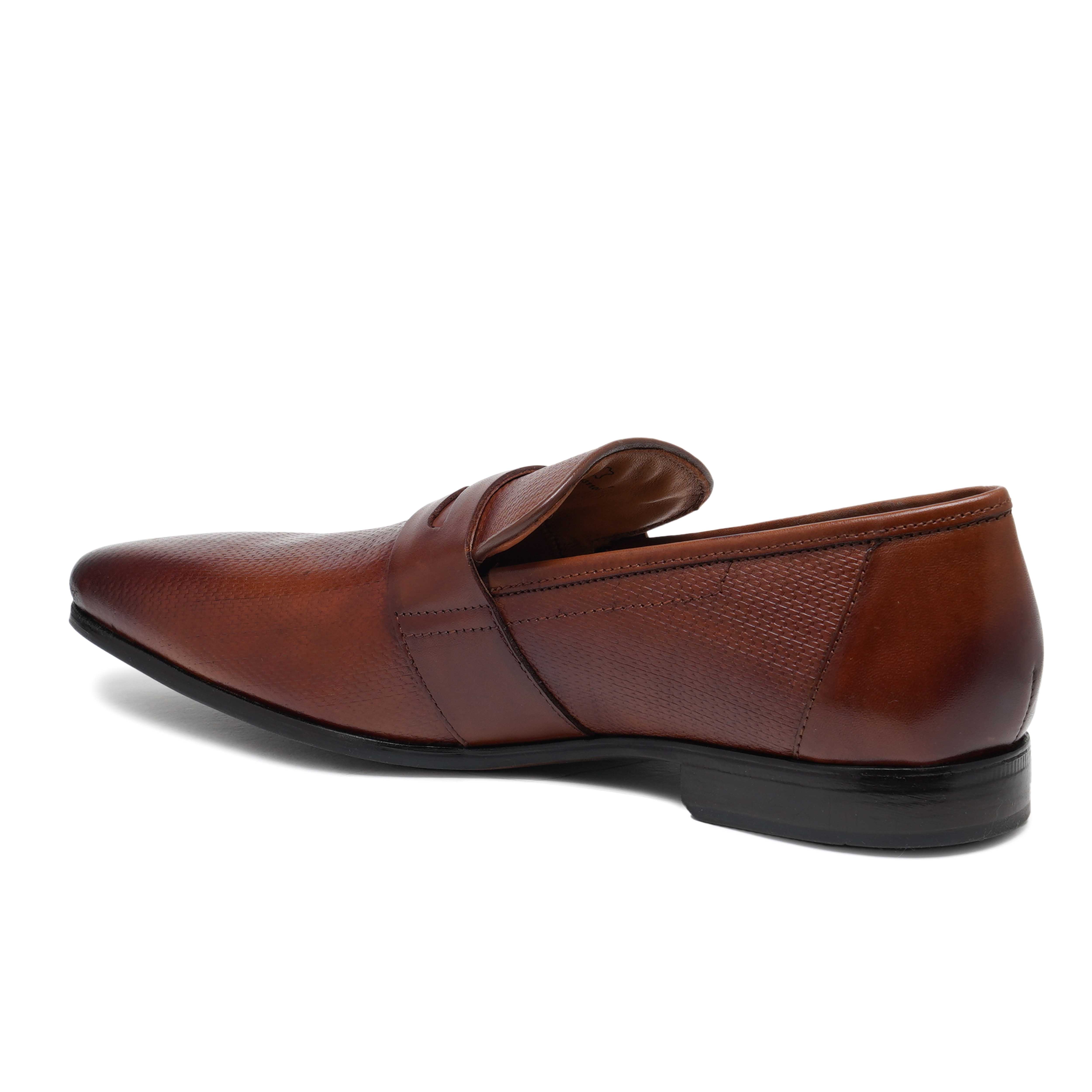 The King Ruosh Men Tan Formal Penny Loafer