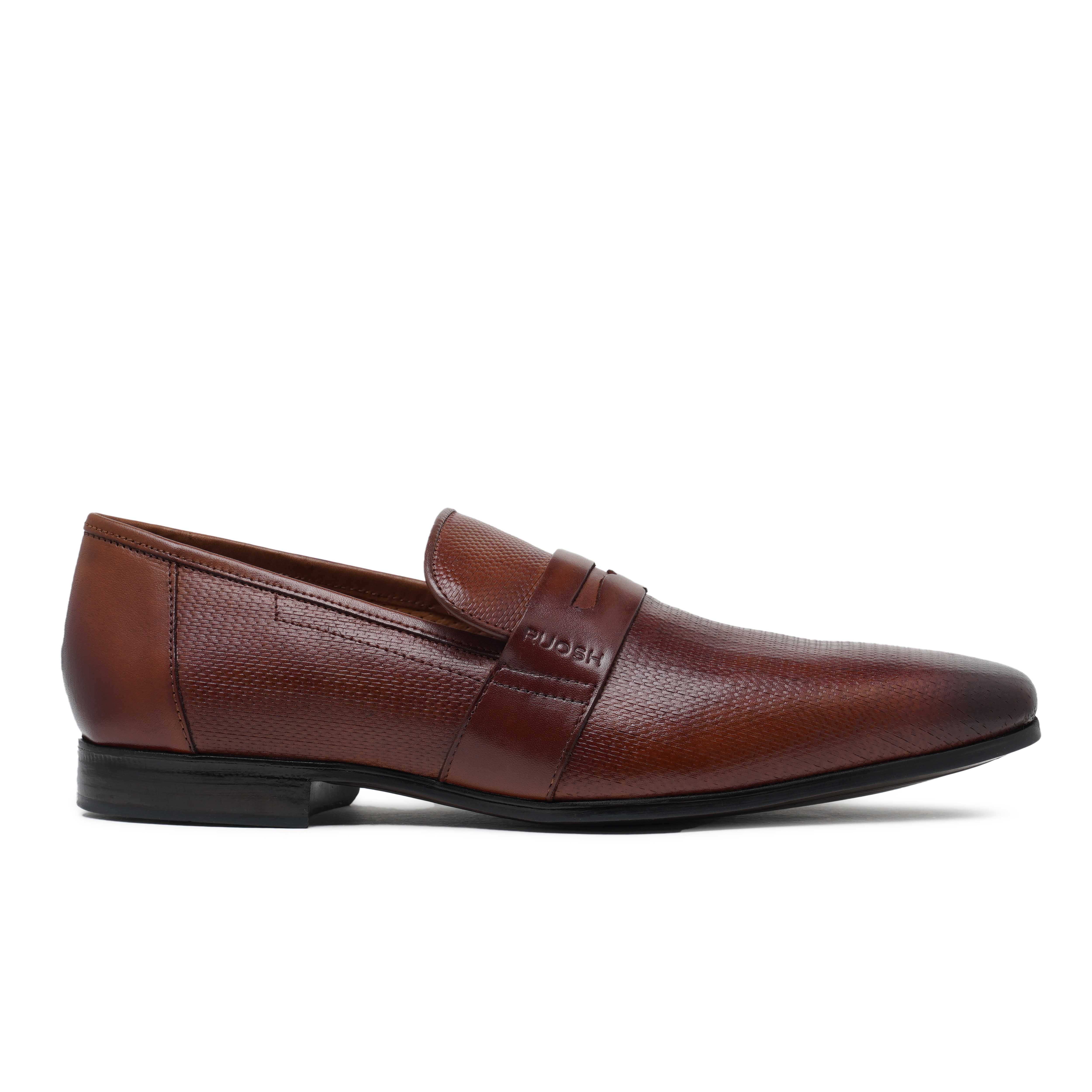 The King Ruosh Men Tan Formal Penny Loafer