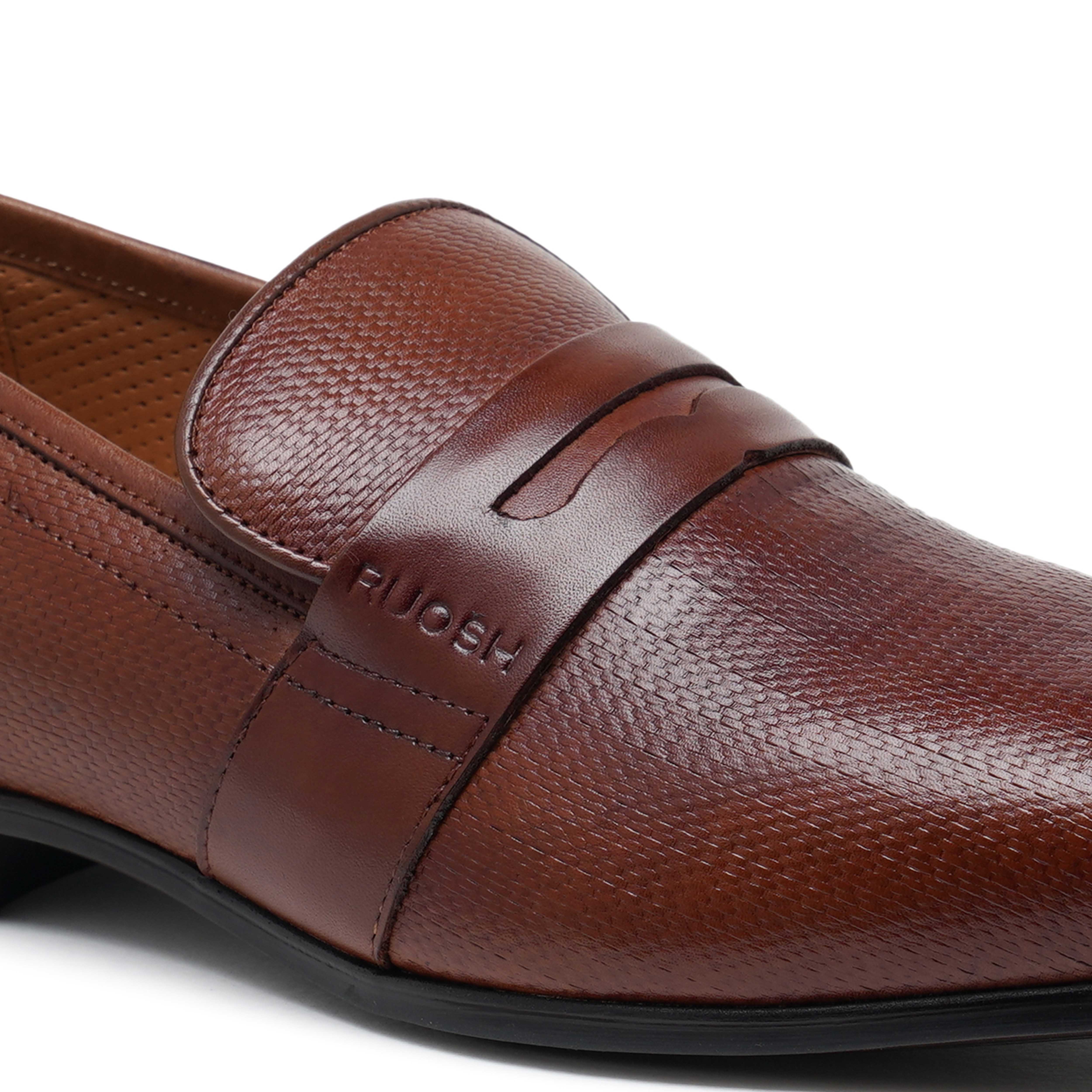 The King Ruosh Men Tan Formal Penny Loafer