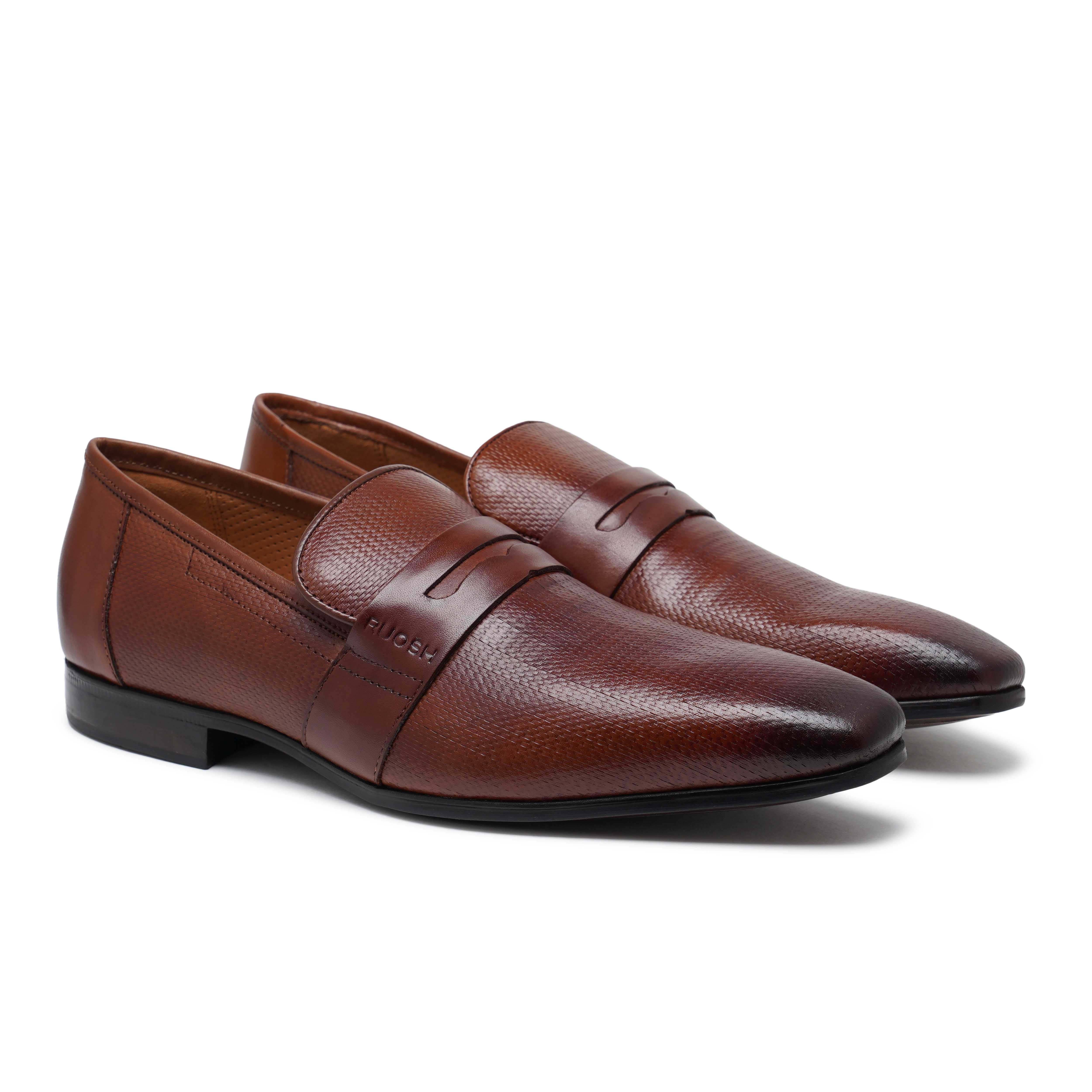 The King Ruosh Men Tan Formal Penny Loafer