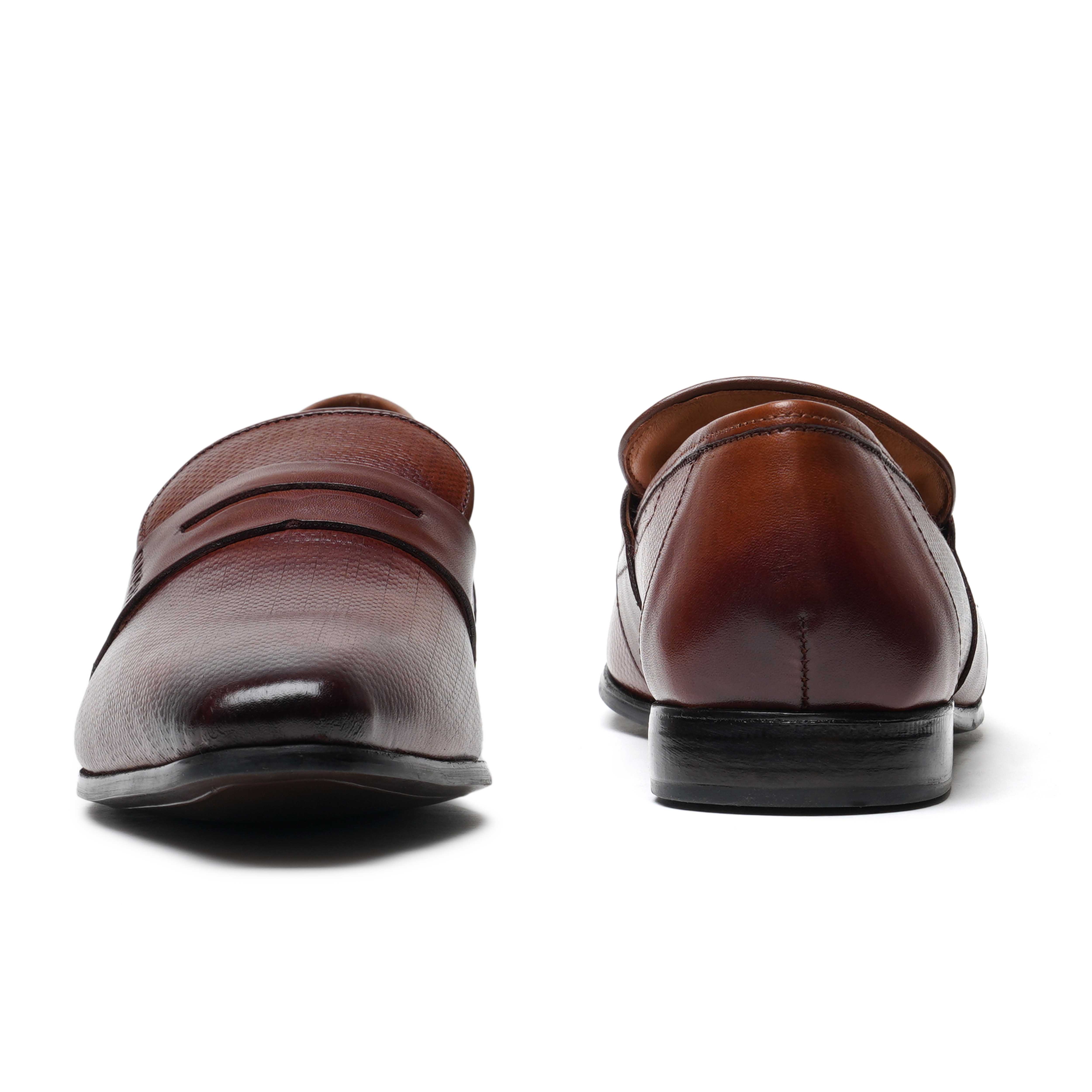 The King Ruosh Men Tan Formal Penny Loafer