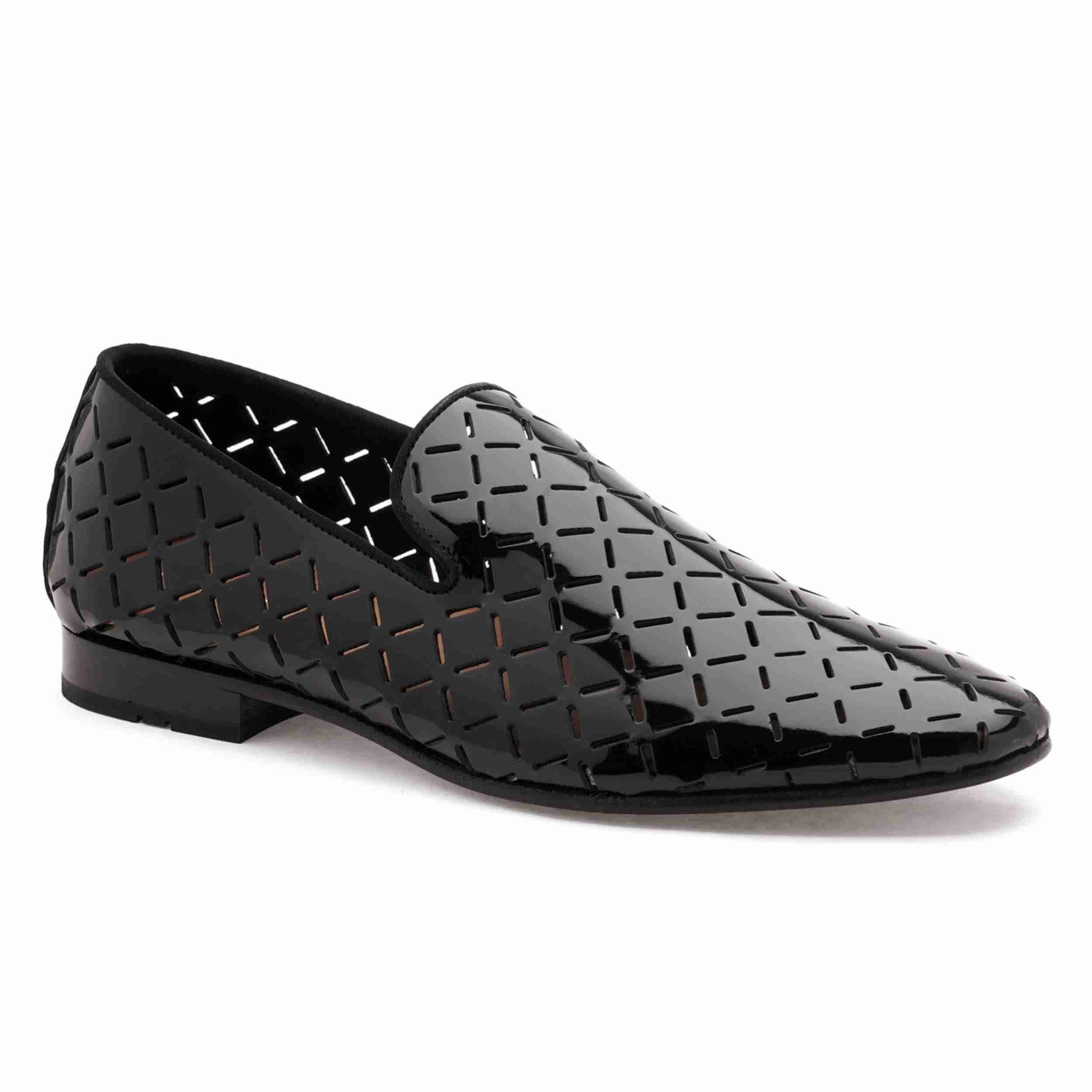 The Kotan Black Men Patent Occasion Slip-On Ruosh
