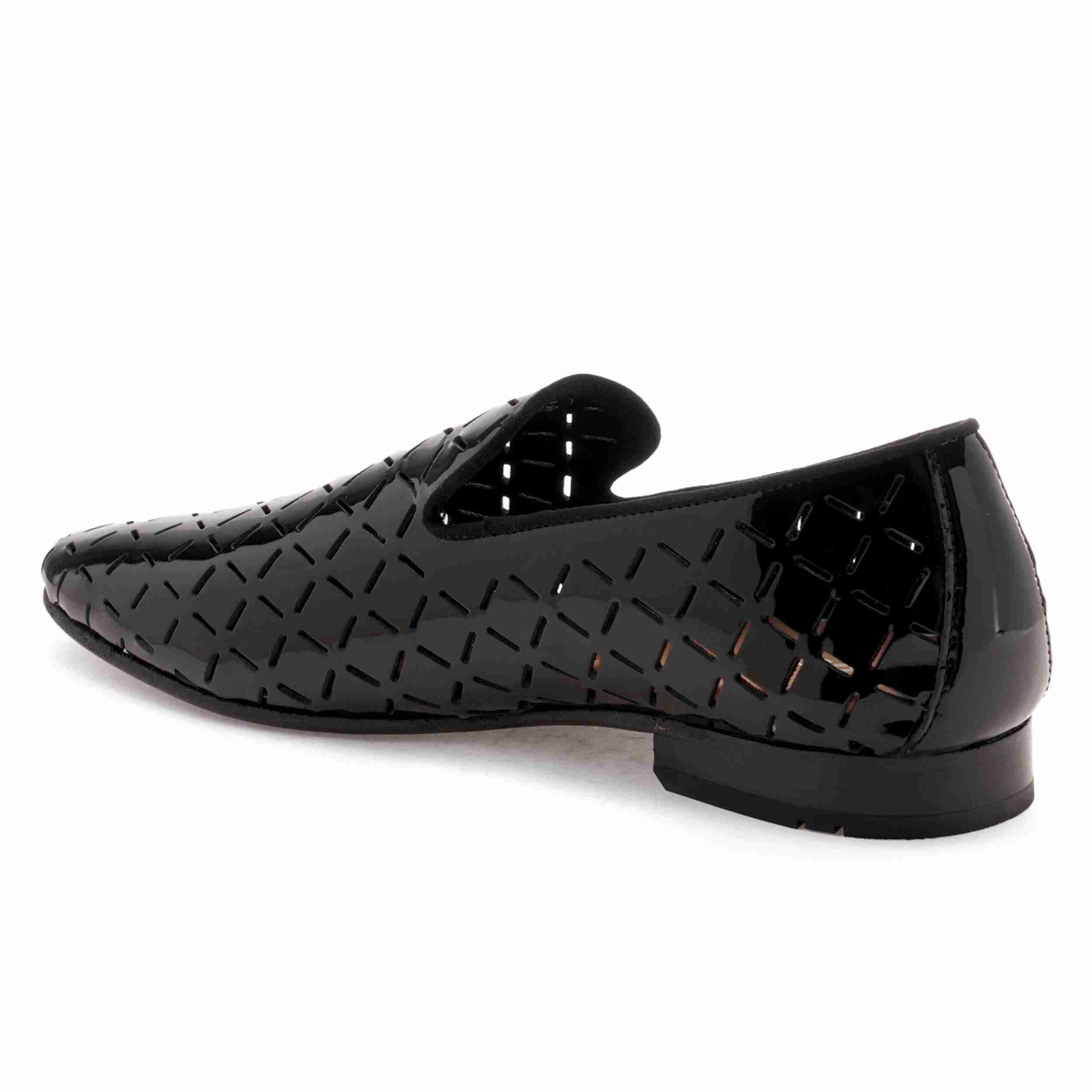 The Kotan Black Men Patent Occasion Slip-On Ruosh