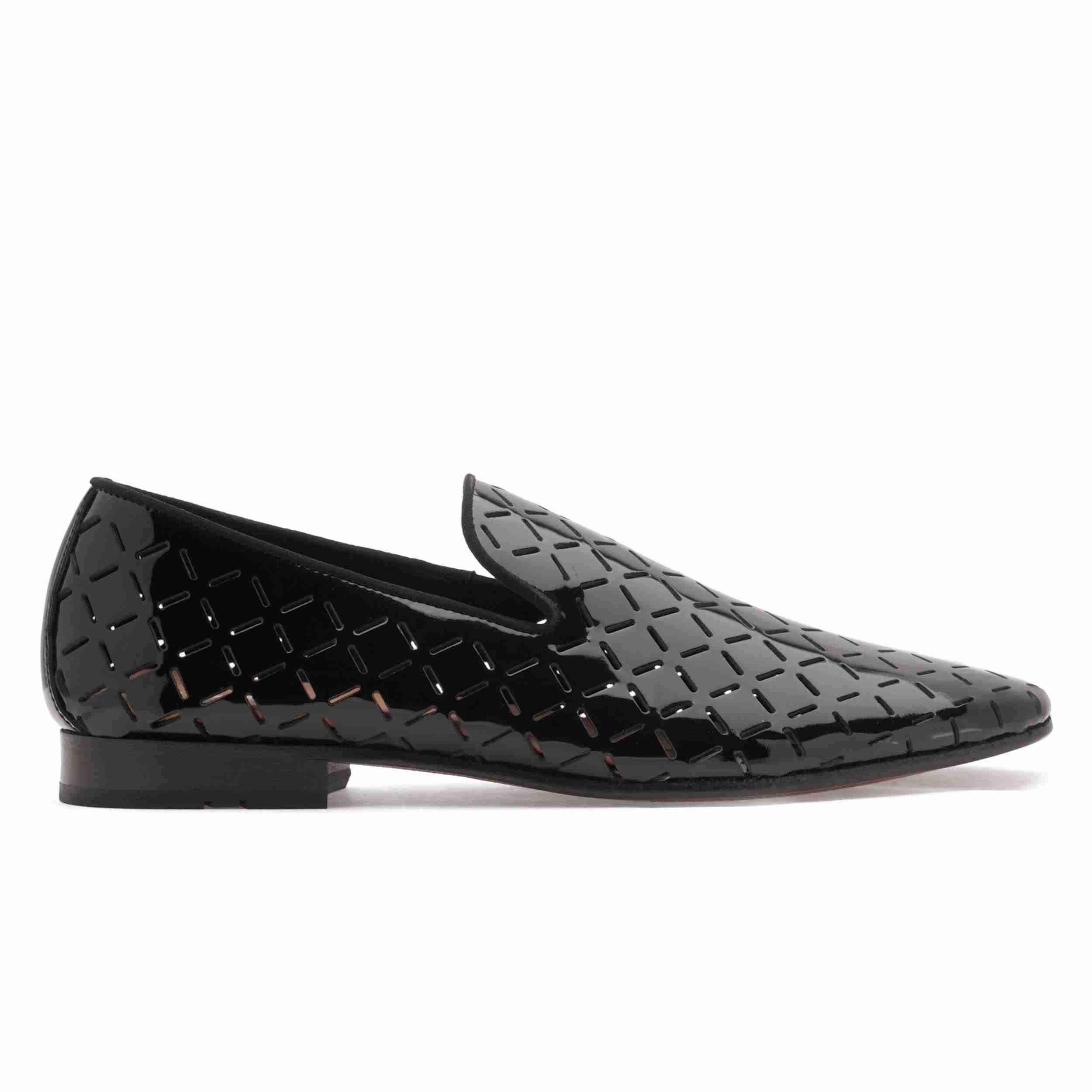 The Kotan Black Men Patent Occasion Slip-On Ruosh