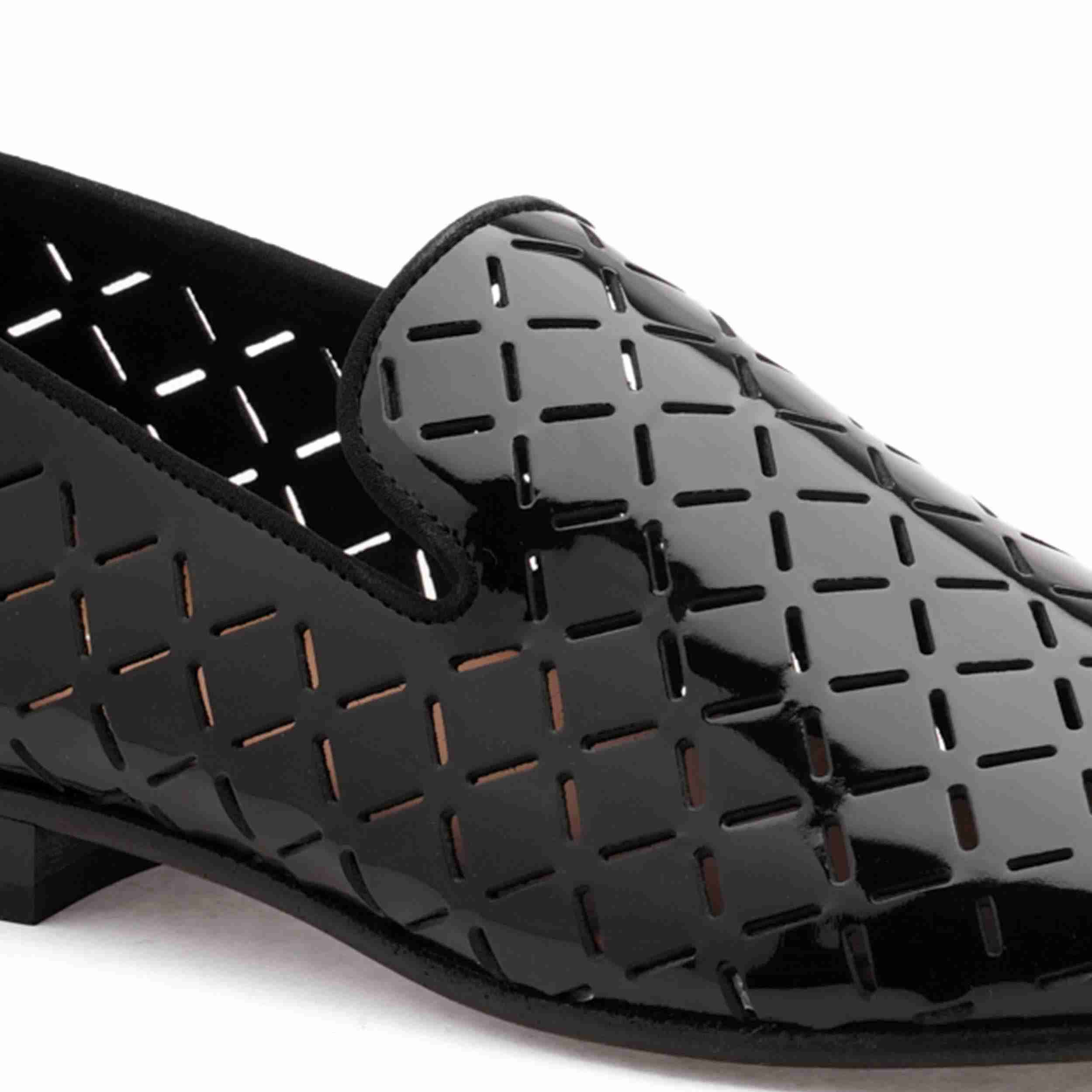 The Kotan Black Men Patent Occasion Slip-On Ruosh
