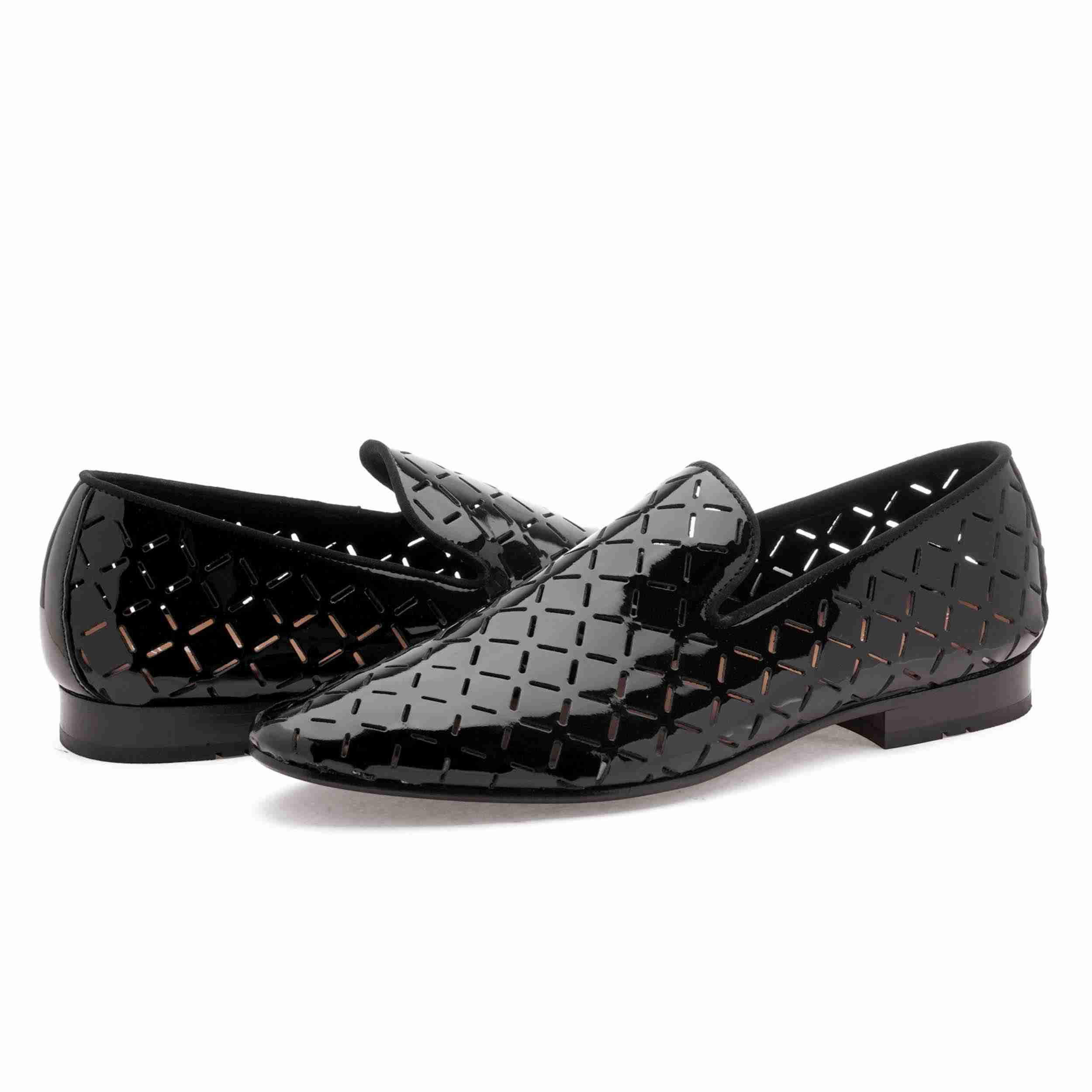 The Kotan Black Men Patent Occasion Slip-On Ruosh