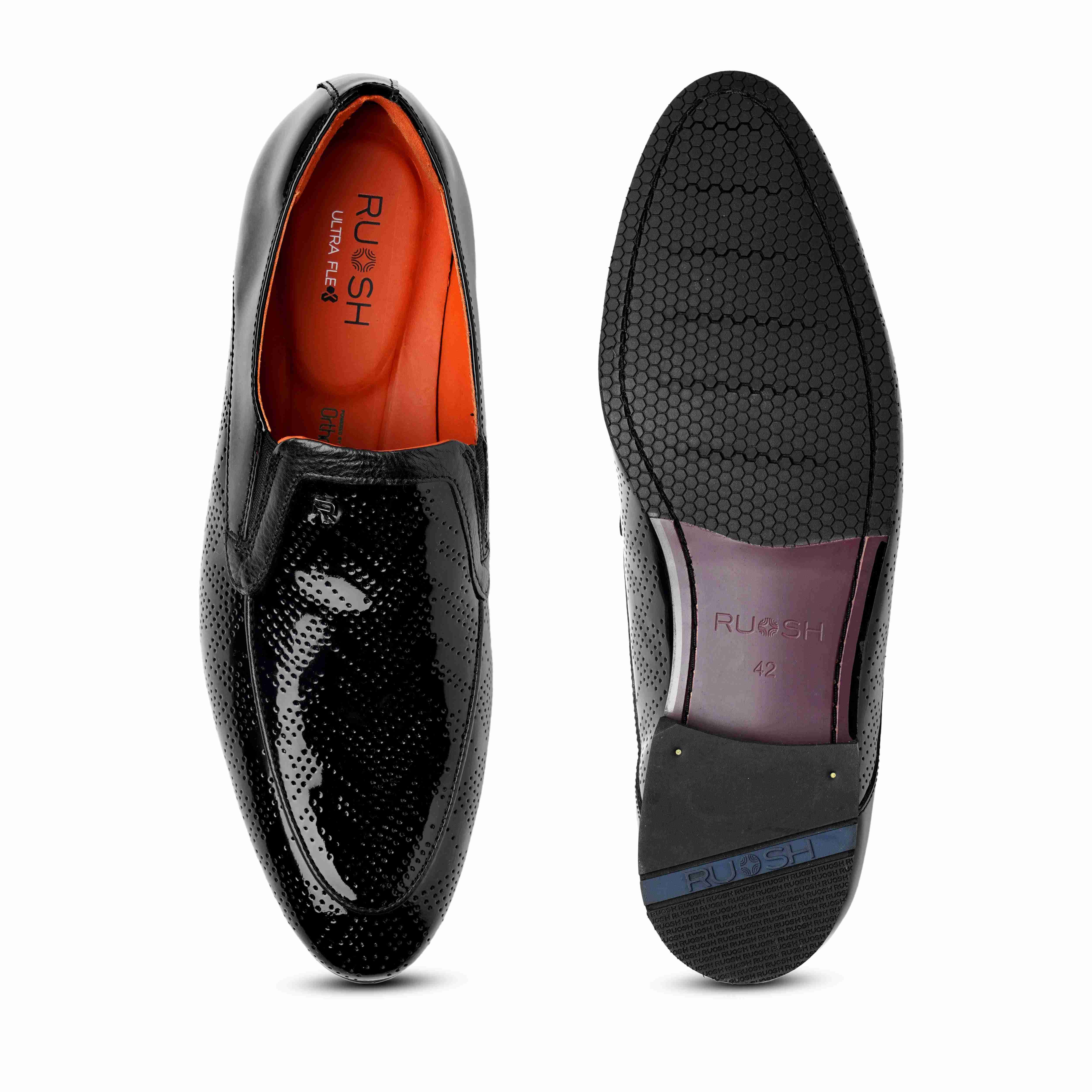 The Herber Ruosh Men Black Occasion Slip-On