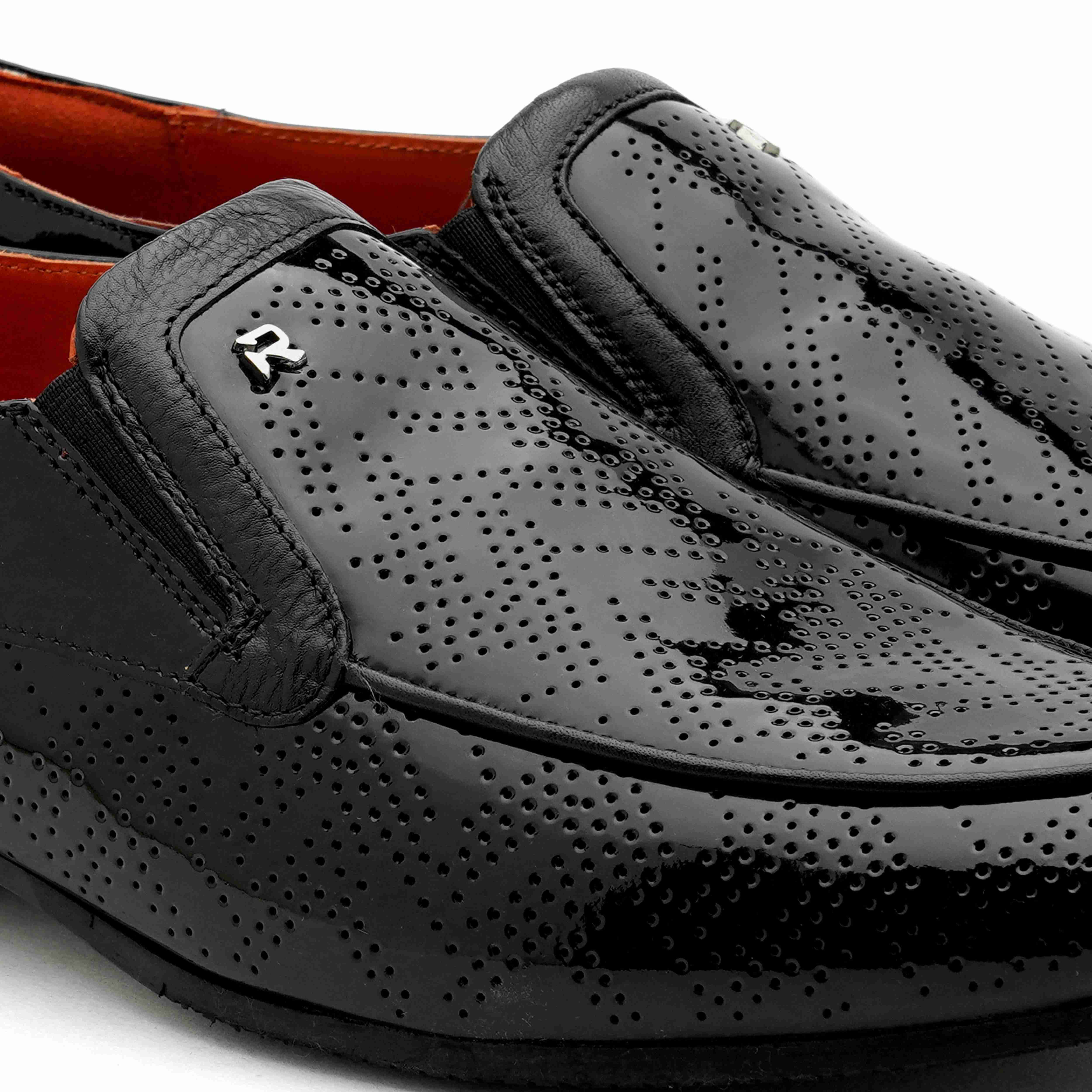 The Herber Ruosh Men Black Occasion Slip-On