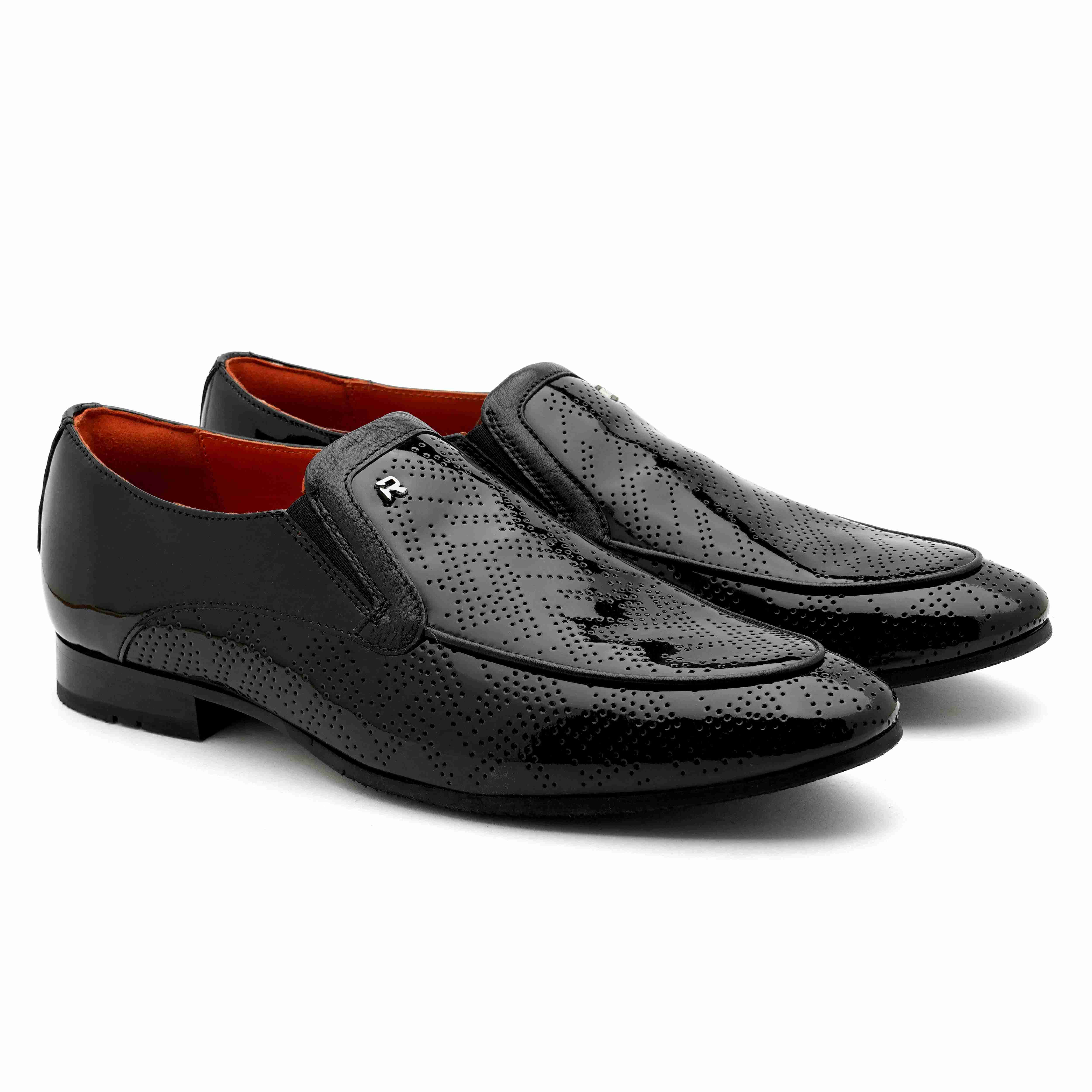 The Herber Ruosh Men Black Occasion Slip-On