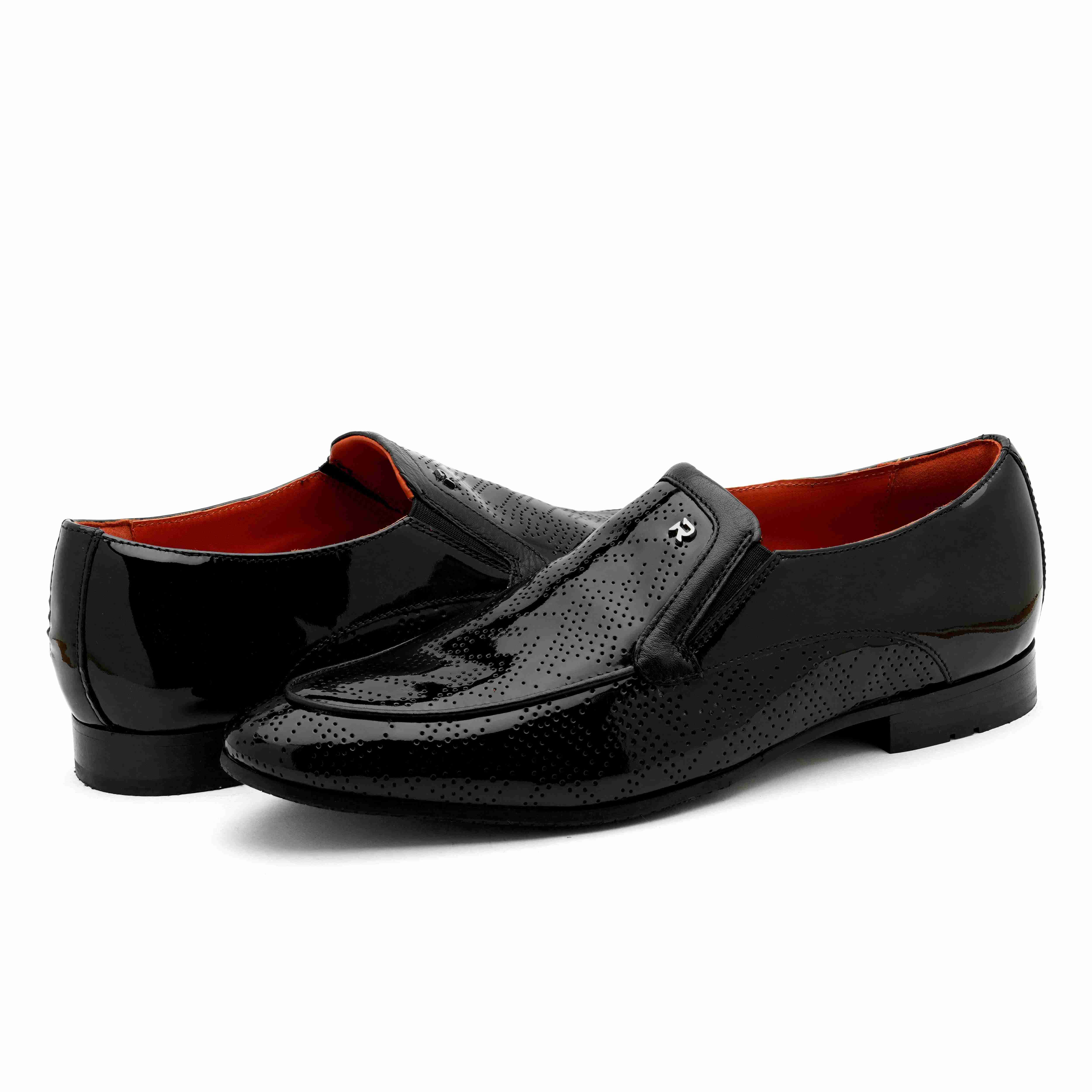 The Herber Ruosh Men Black Occasion Slip-On
