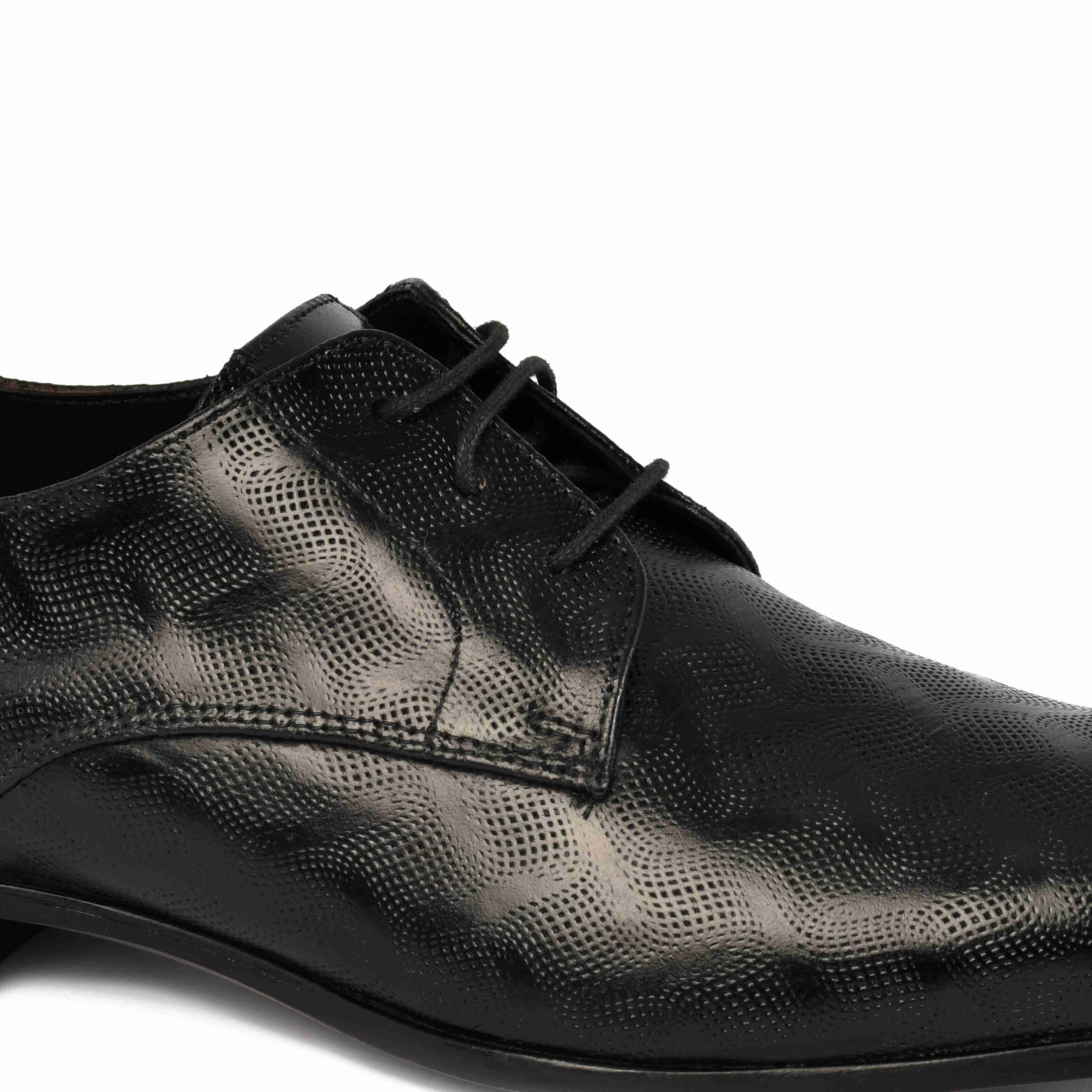 The King Ruosh Men Black Formal Lace-Up