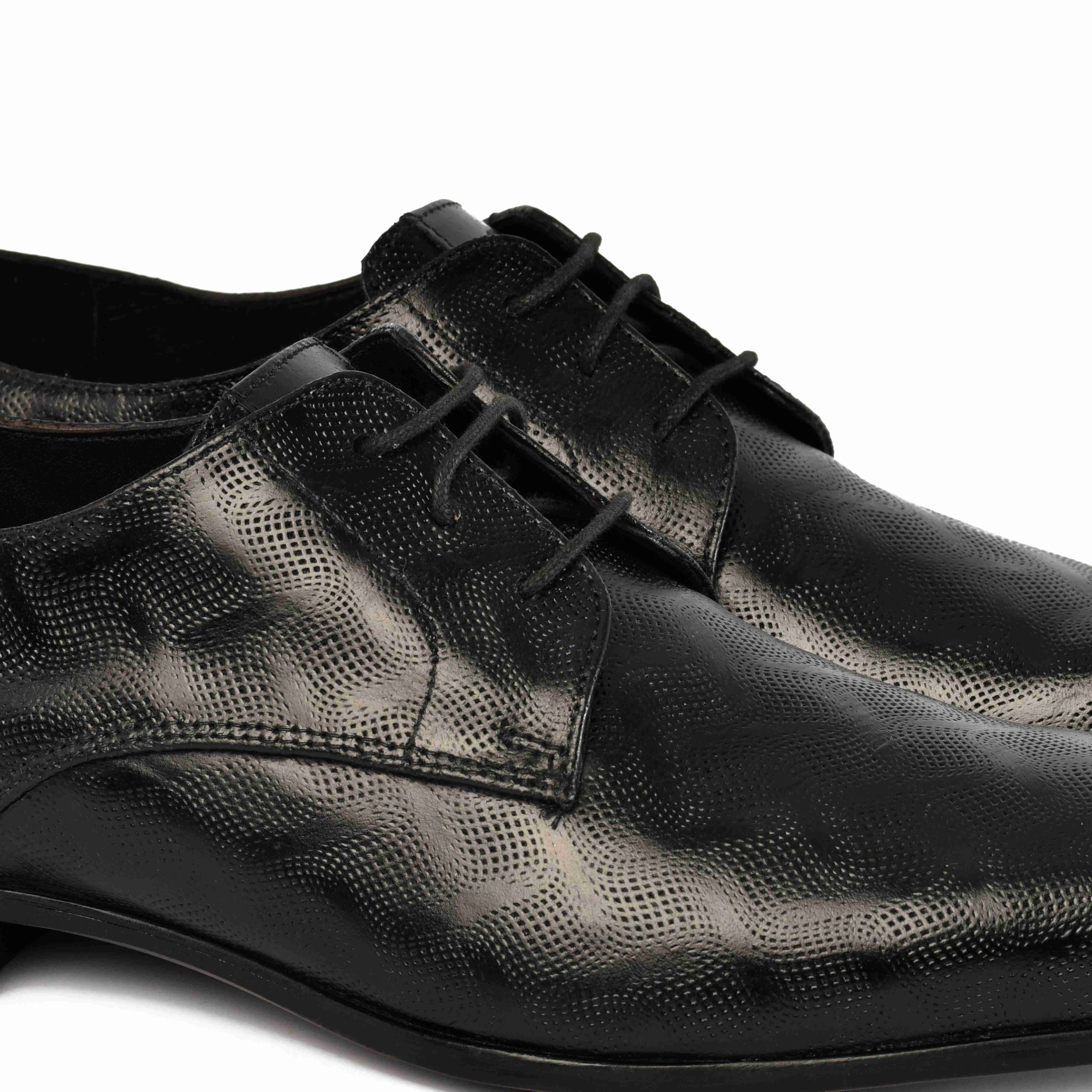 The King Ruosh Men Black Formal Lace-Up