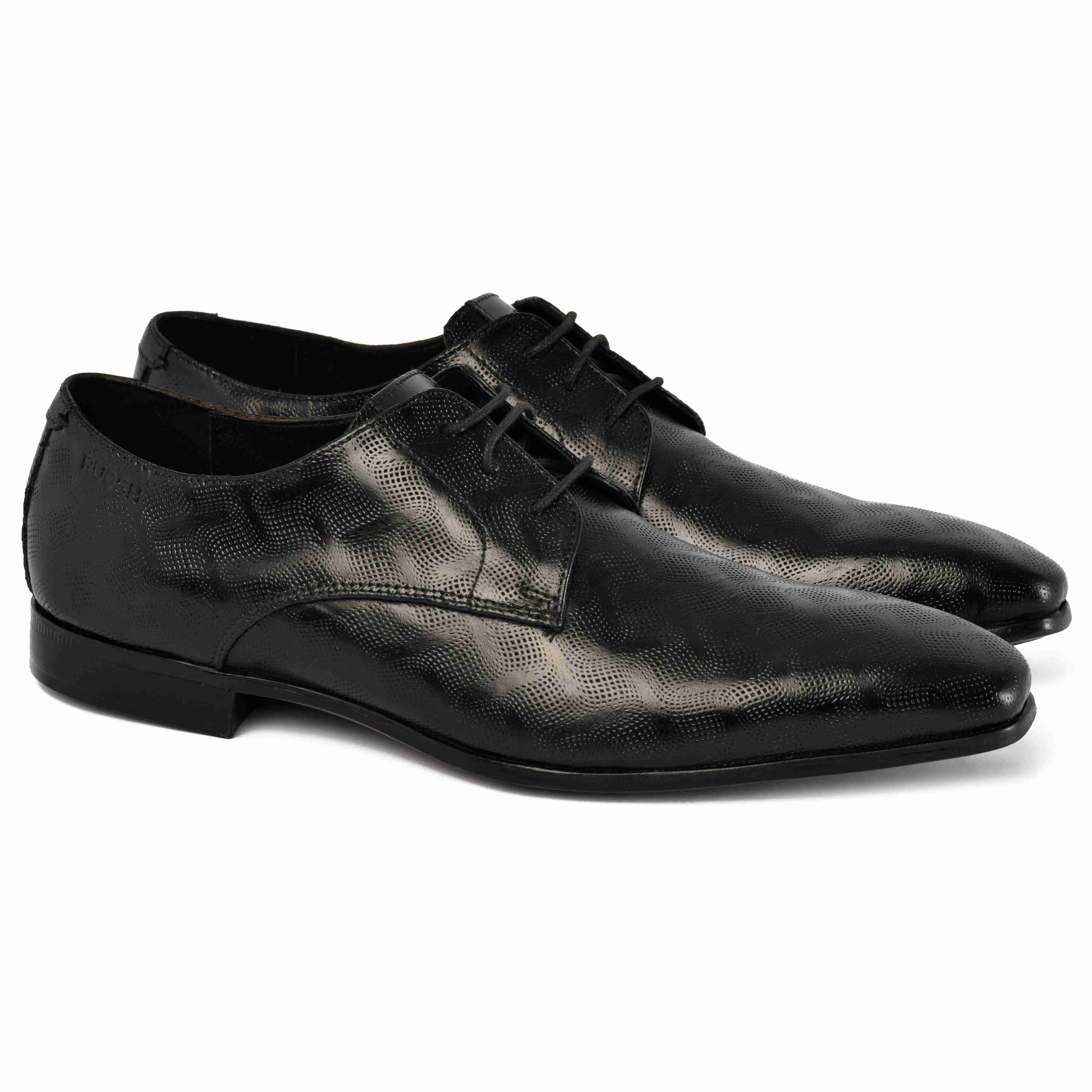 The King Ruosh Men Black Formal Lace-Up