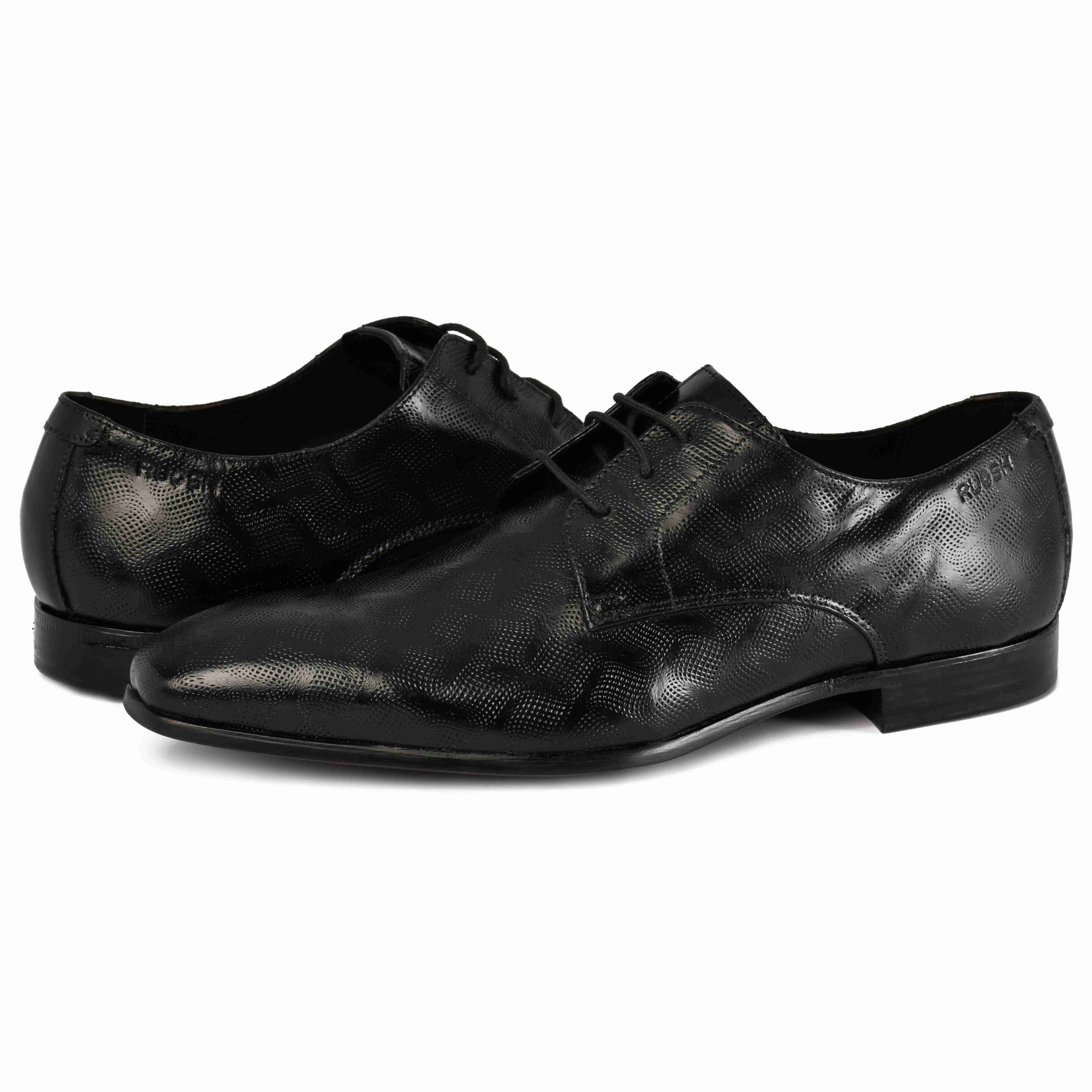 The King Ruosh Men Black Formal Lace-Up