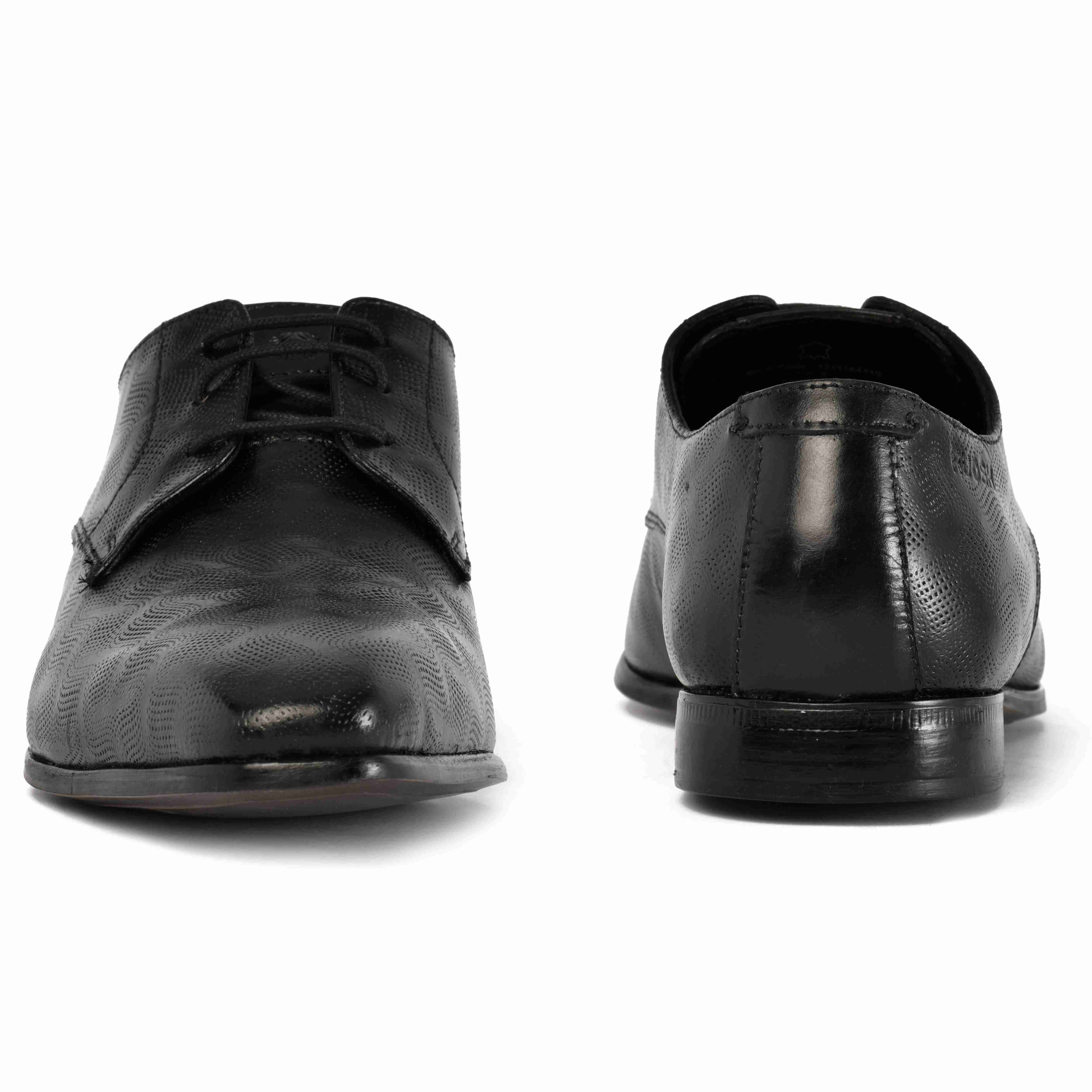 The King Ruosh Men Black Formal Lace-Up