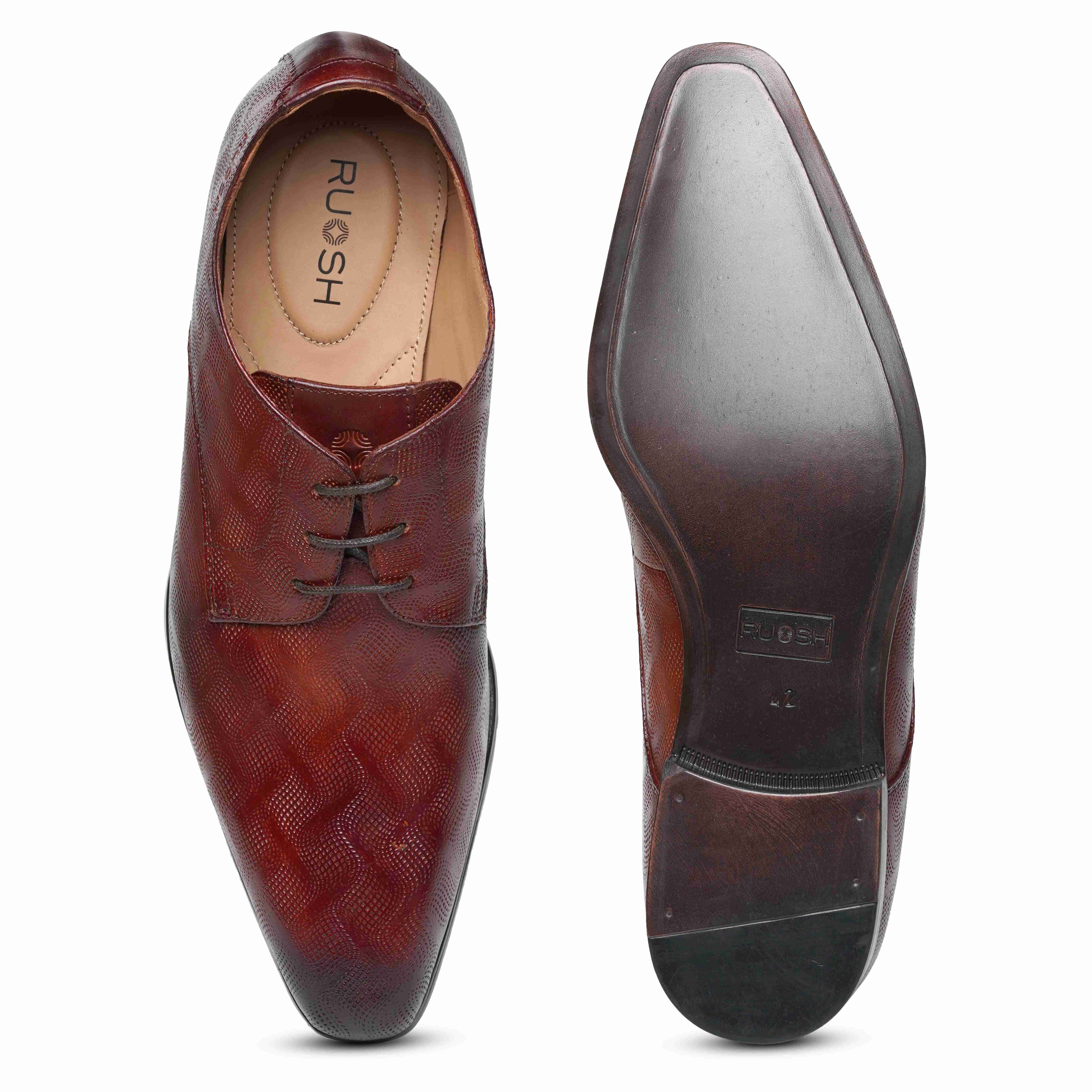The King Ruosh Men Tan Formal Lace-Up