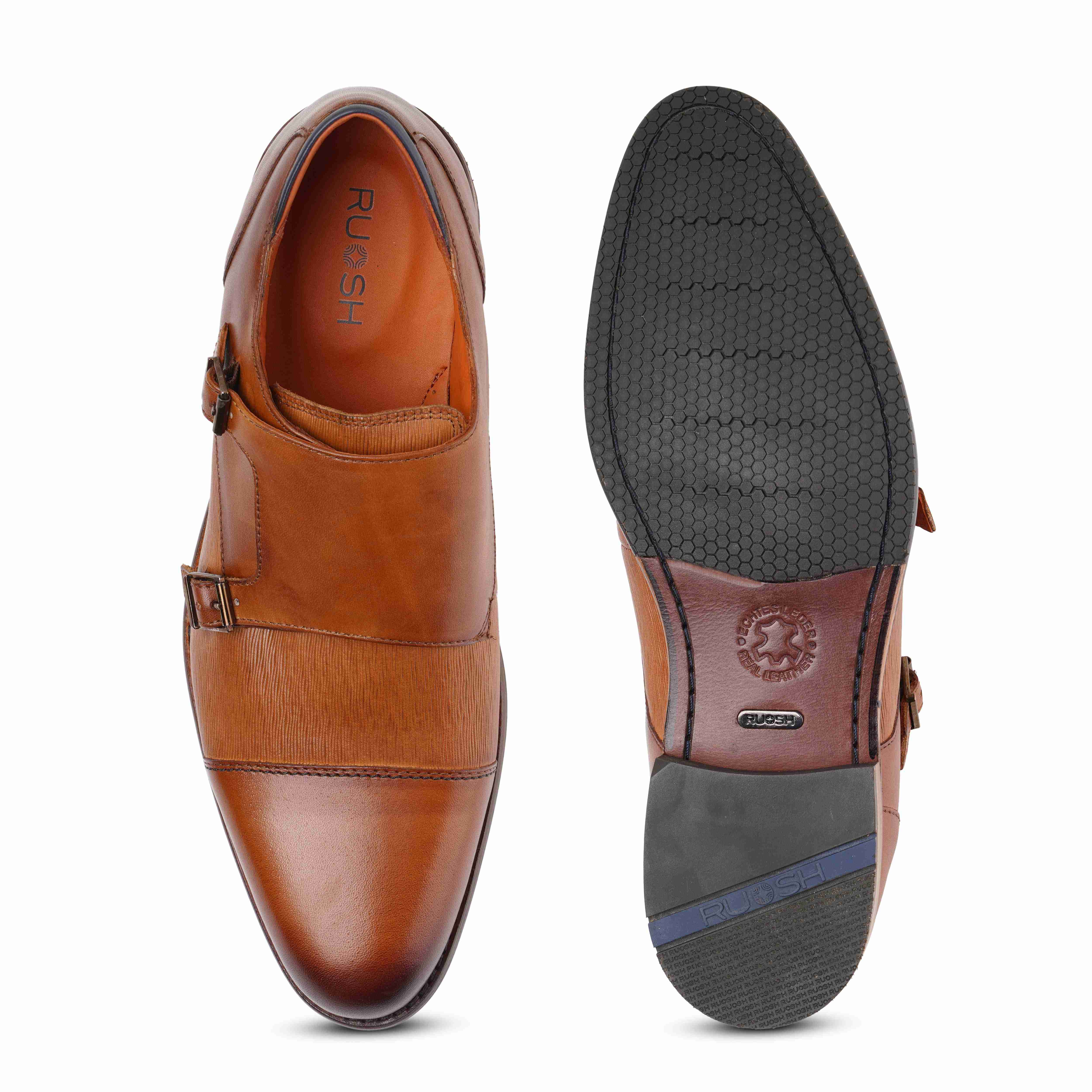 The Adon Ruosh Men Tan Occasion Double Monk