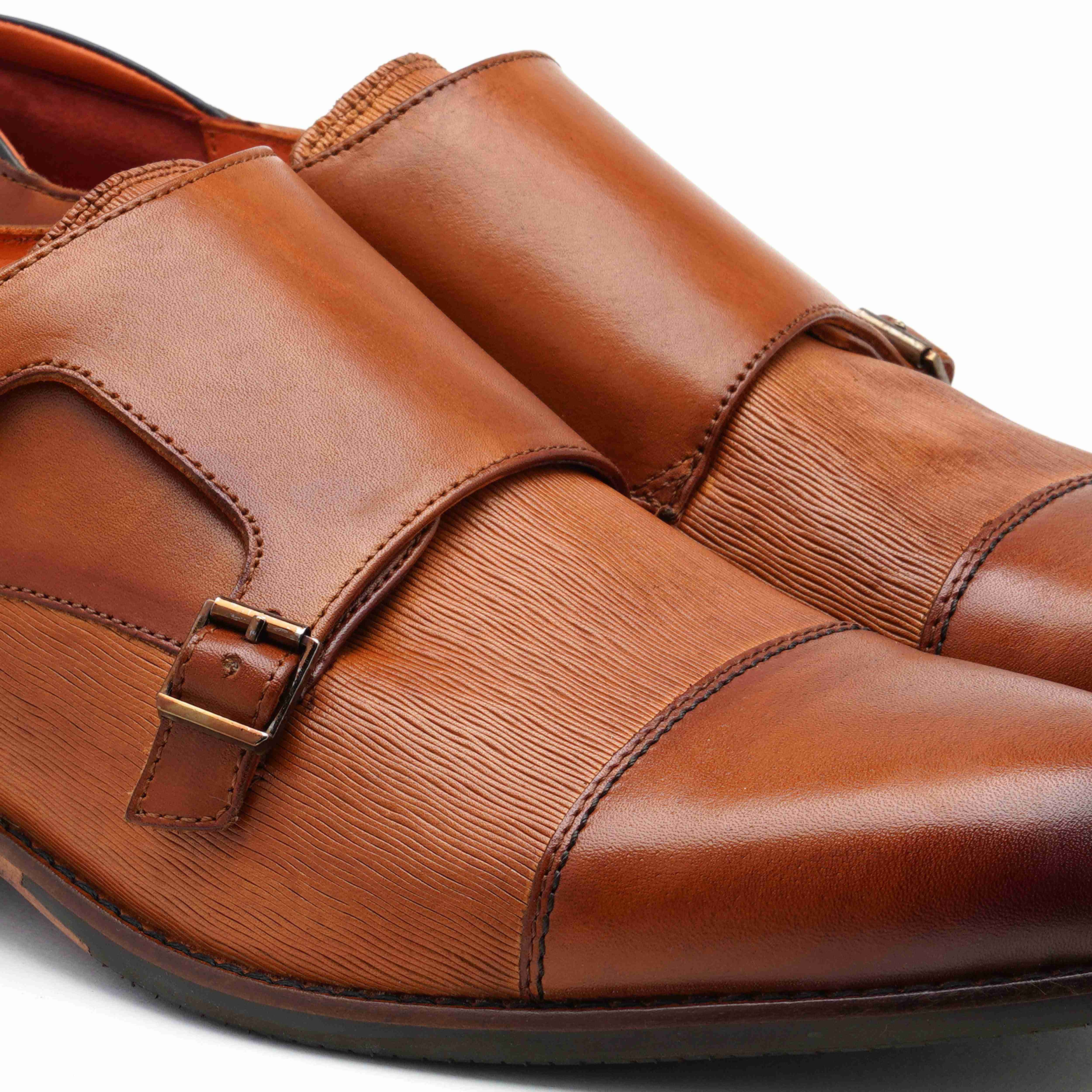 The Adon Ruosh Men Tan Occasion Double Monk