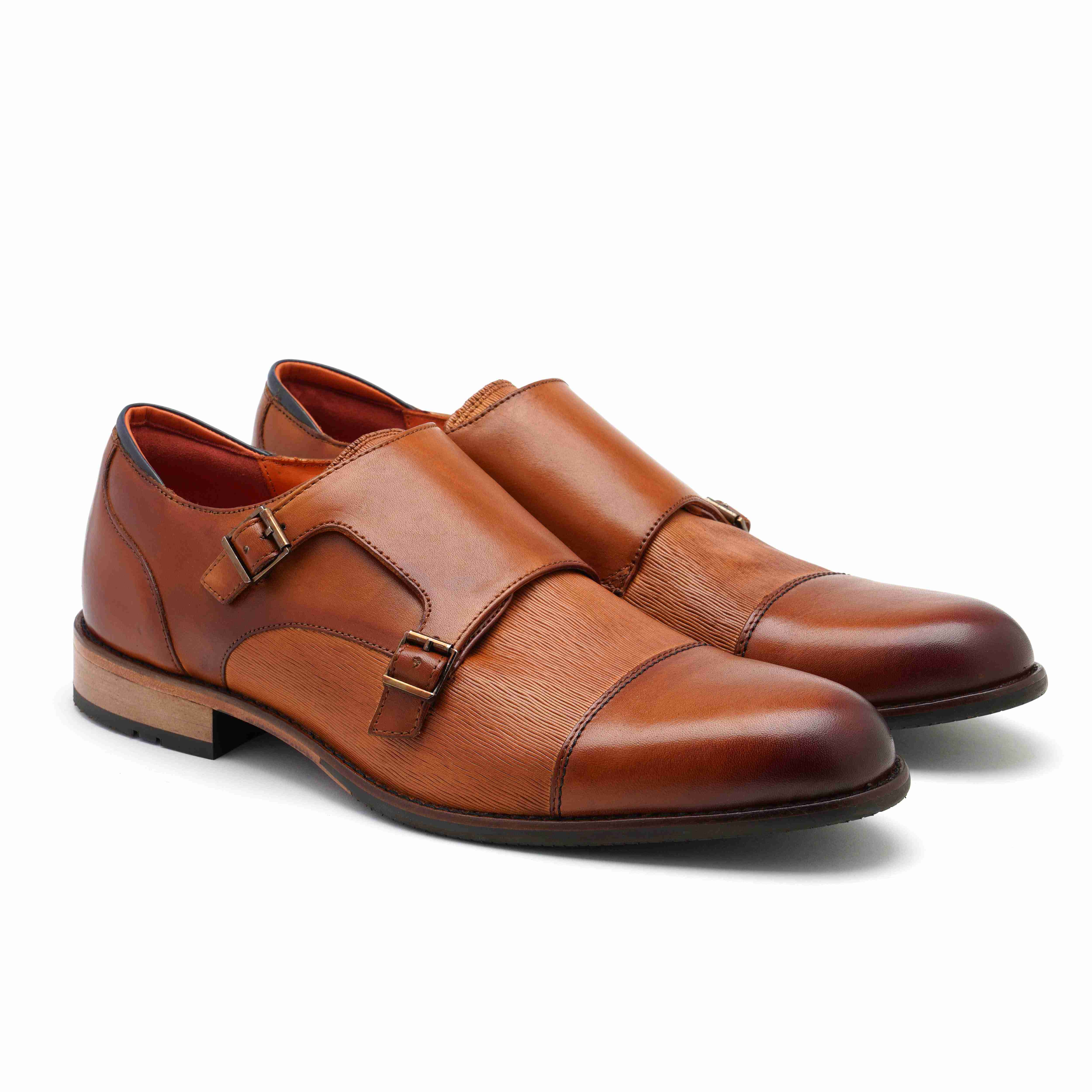The Adon Ruosh Men Tan Occasion Double Monk