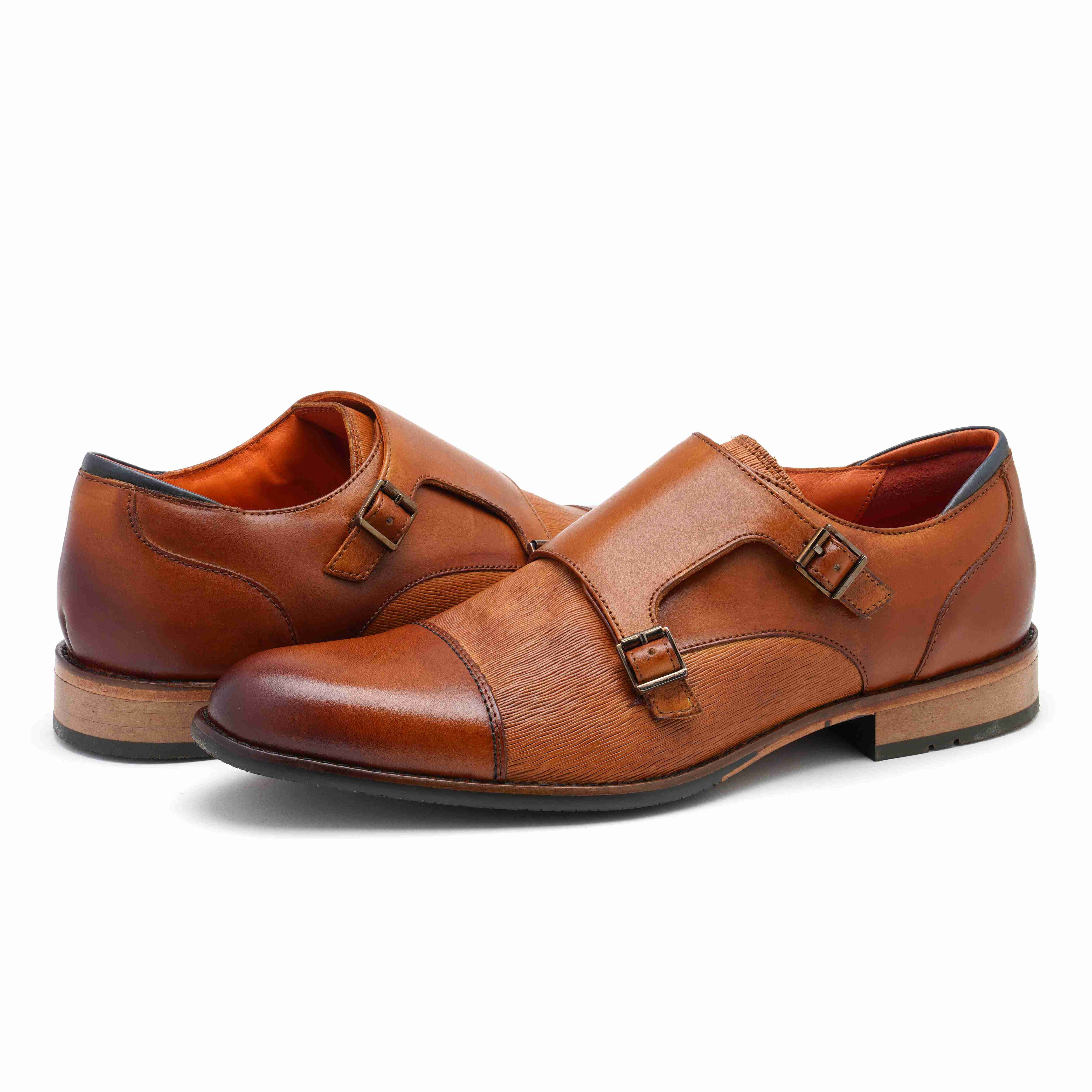 The Adon Ruosh Men Tan Occasion Double Monk