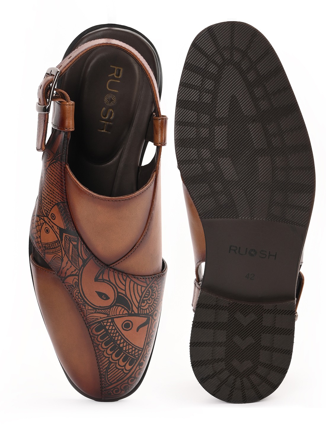 The Peshwa Tan Men Peshawari Sandal Ruosh