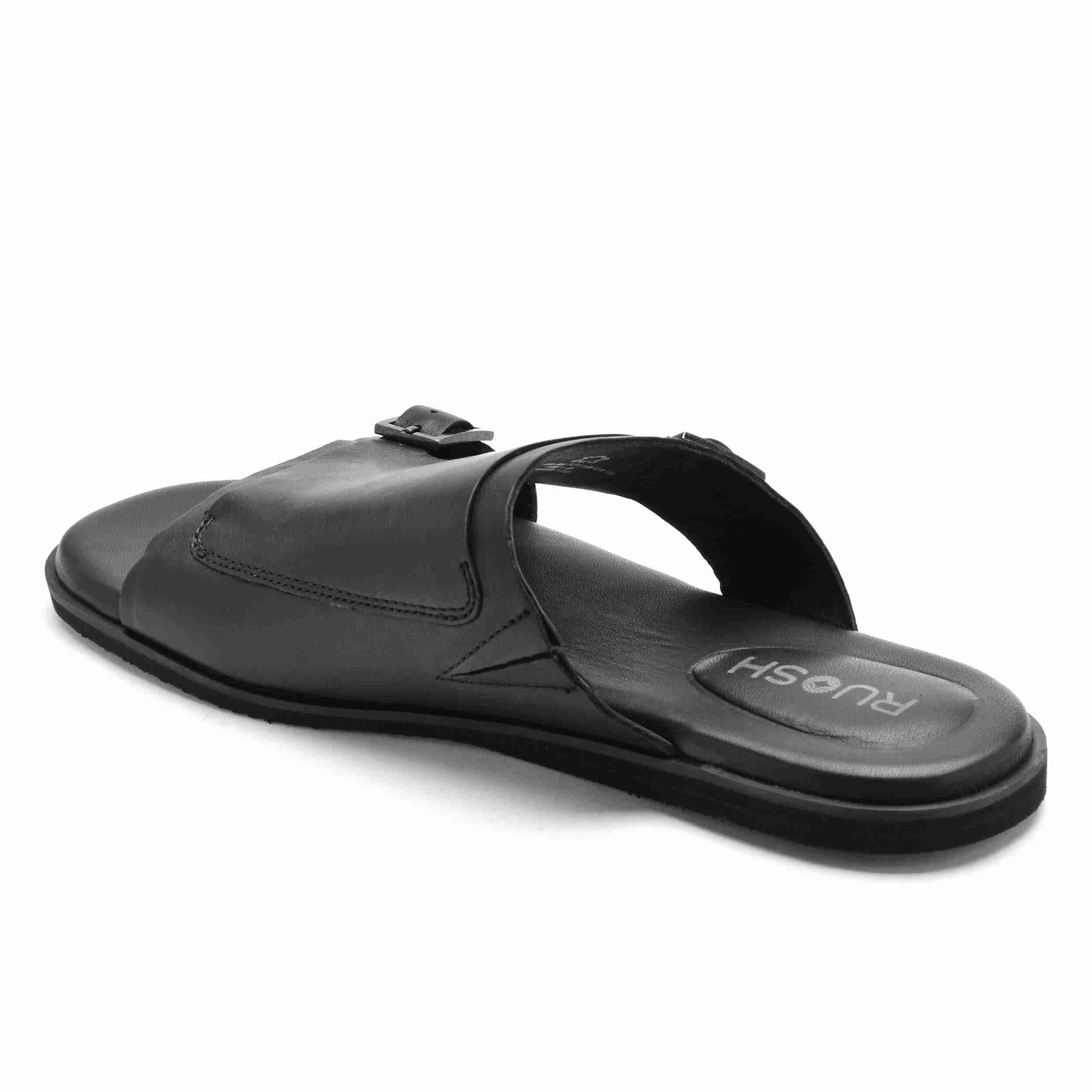 The Harvey Ruosh Men Black Monk Strap Slipper