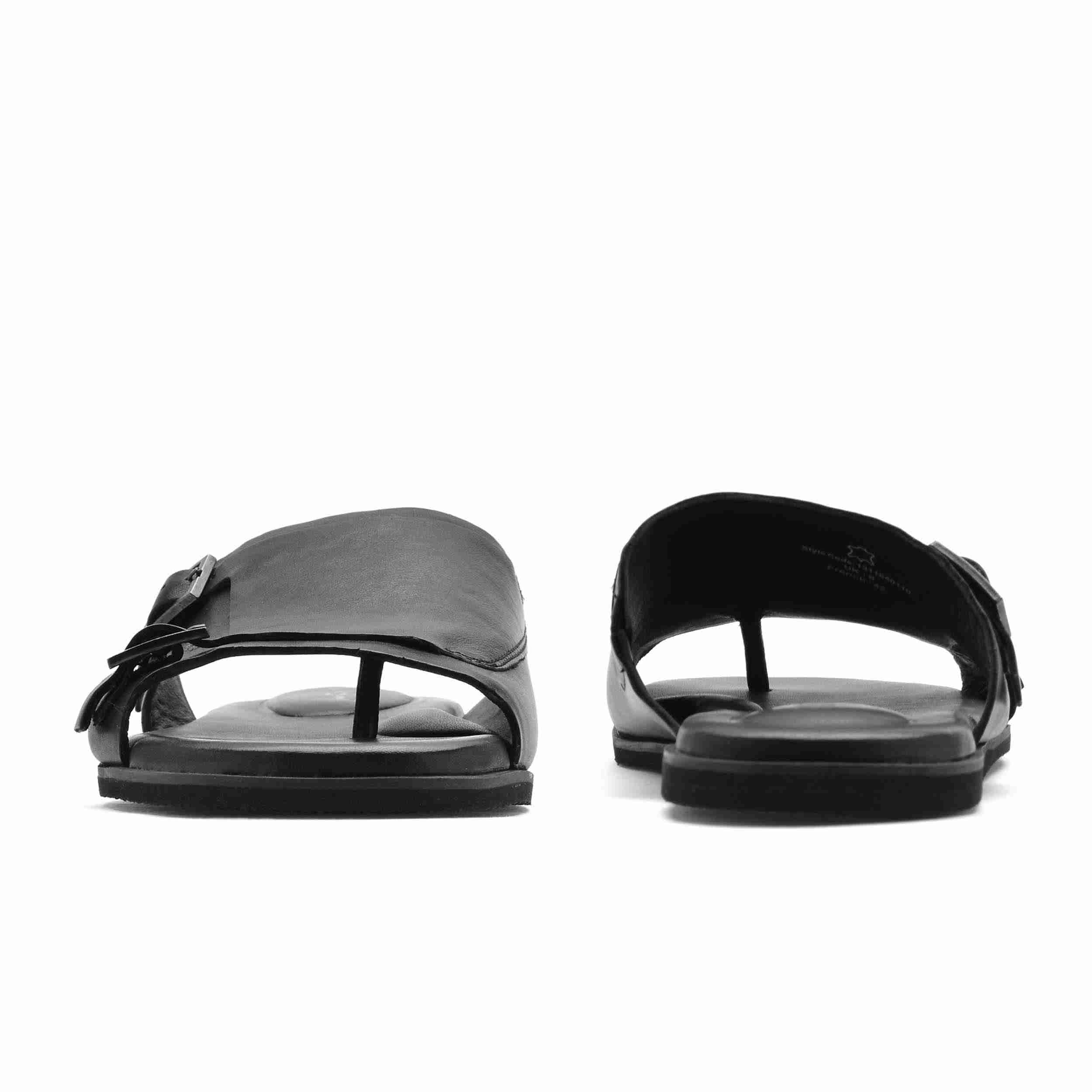 The Harvey Ruosh Men Black Monk Strap Slipper