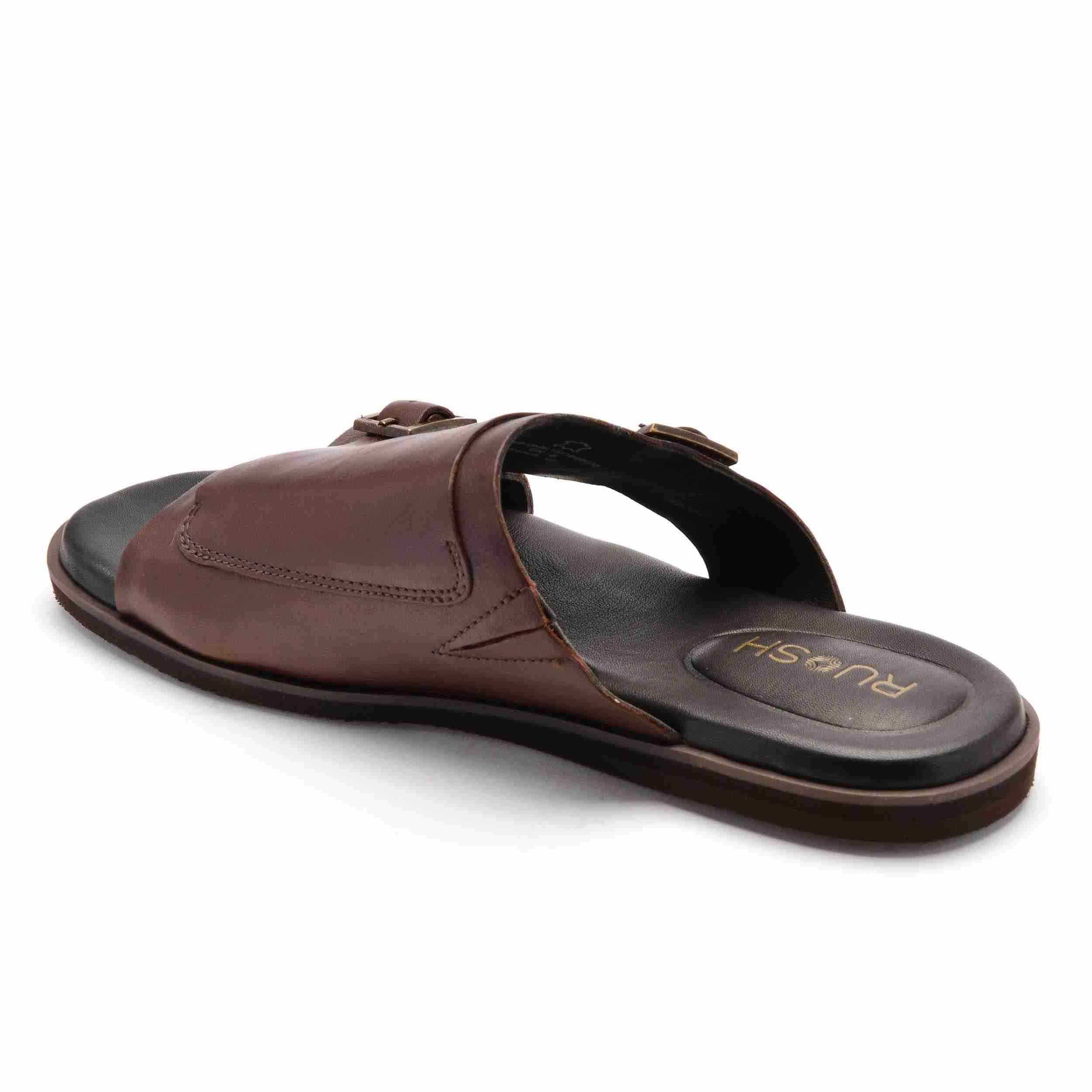 The Harvey Ruosh Men Tan Monk Strap Slipper