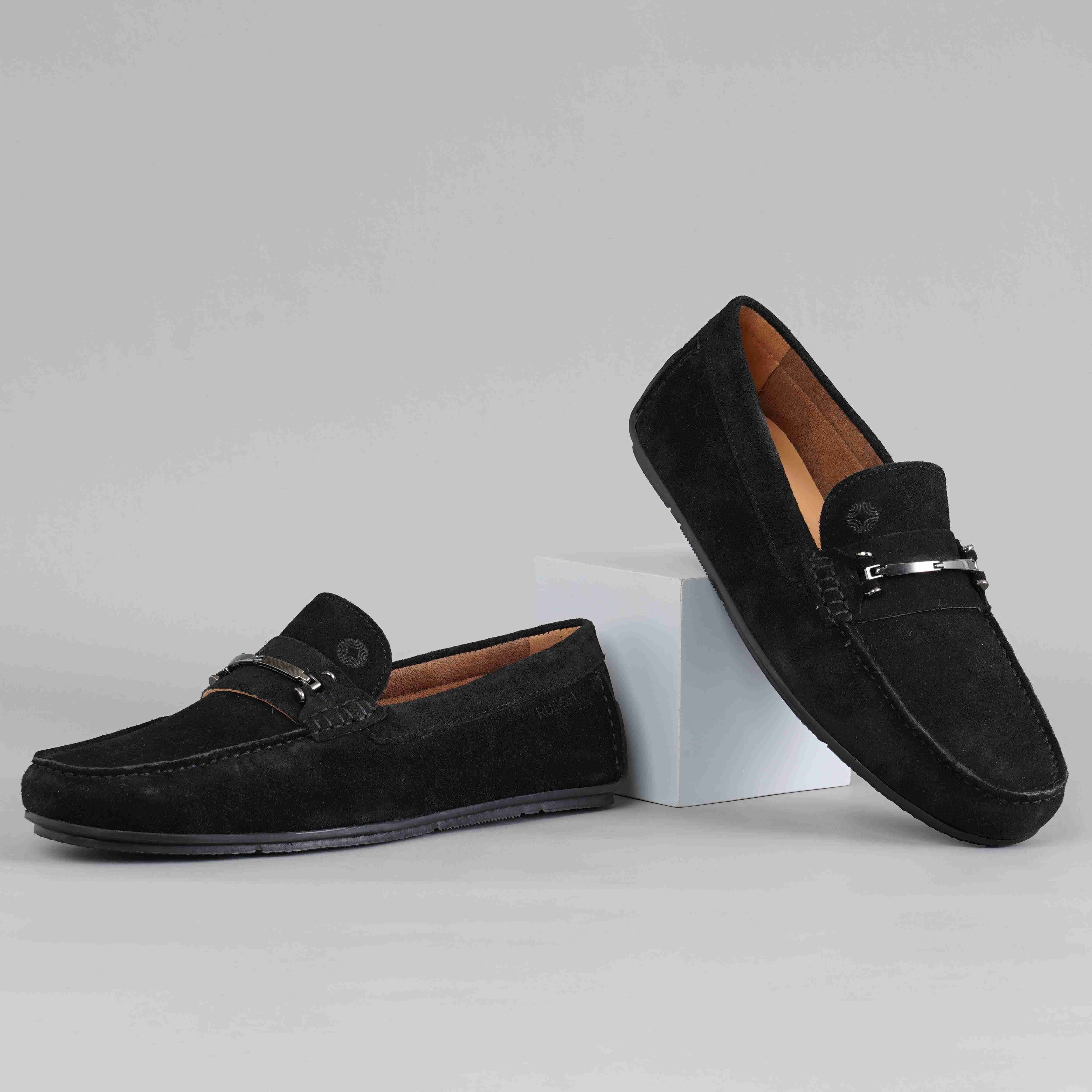 The Macau Ruosh Men Black Nubuck Driver